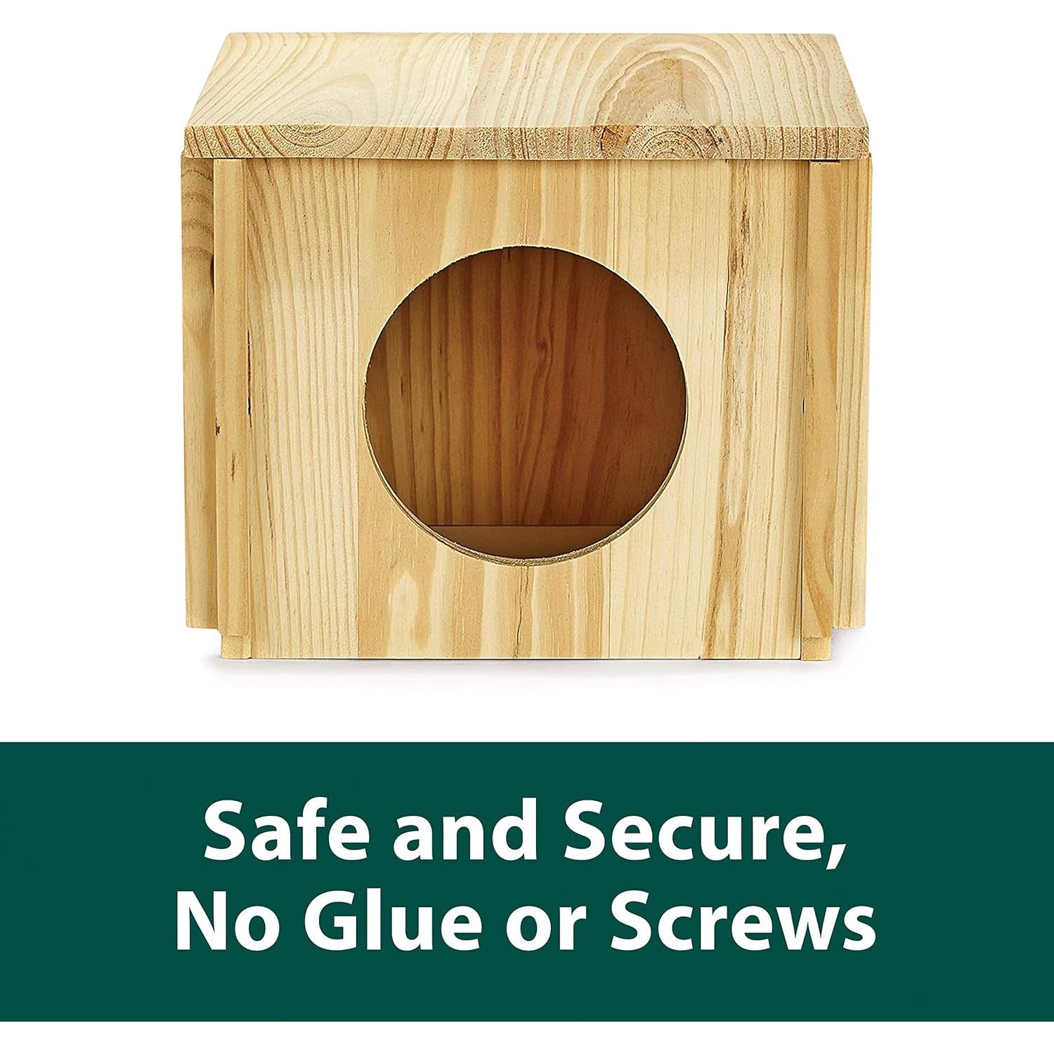 Casa para Chinchillas Kaytee de Madera Natural 20x15.8 cm