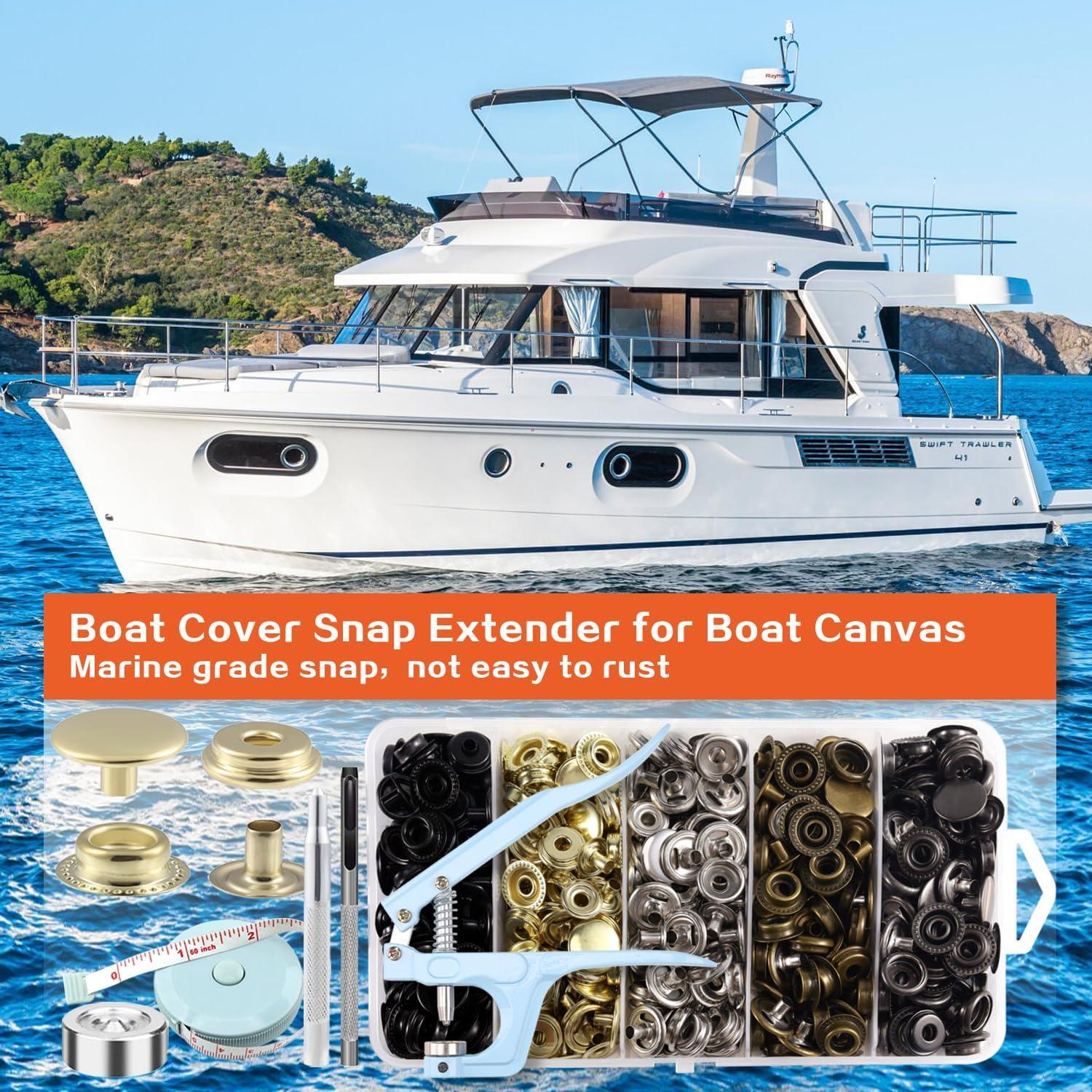 Kit de Botones a Presión XRIHSNAVI 15mm Acero Inoxidable 510 PCS