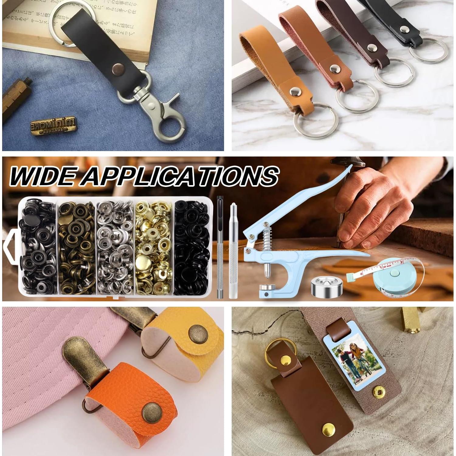 Kit de Botones a Presión XRIHSNAVI 15mm Acero Inoxidable 510 PCS