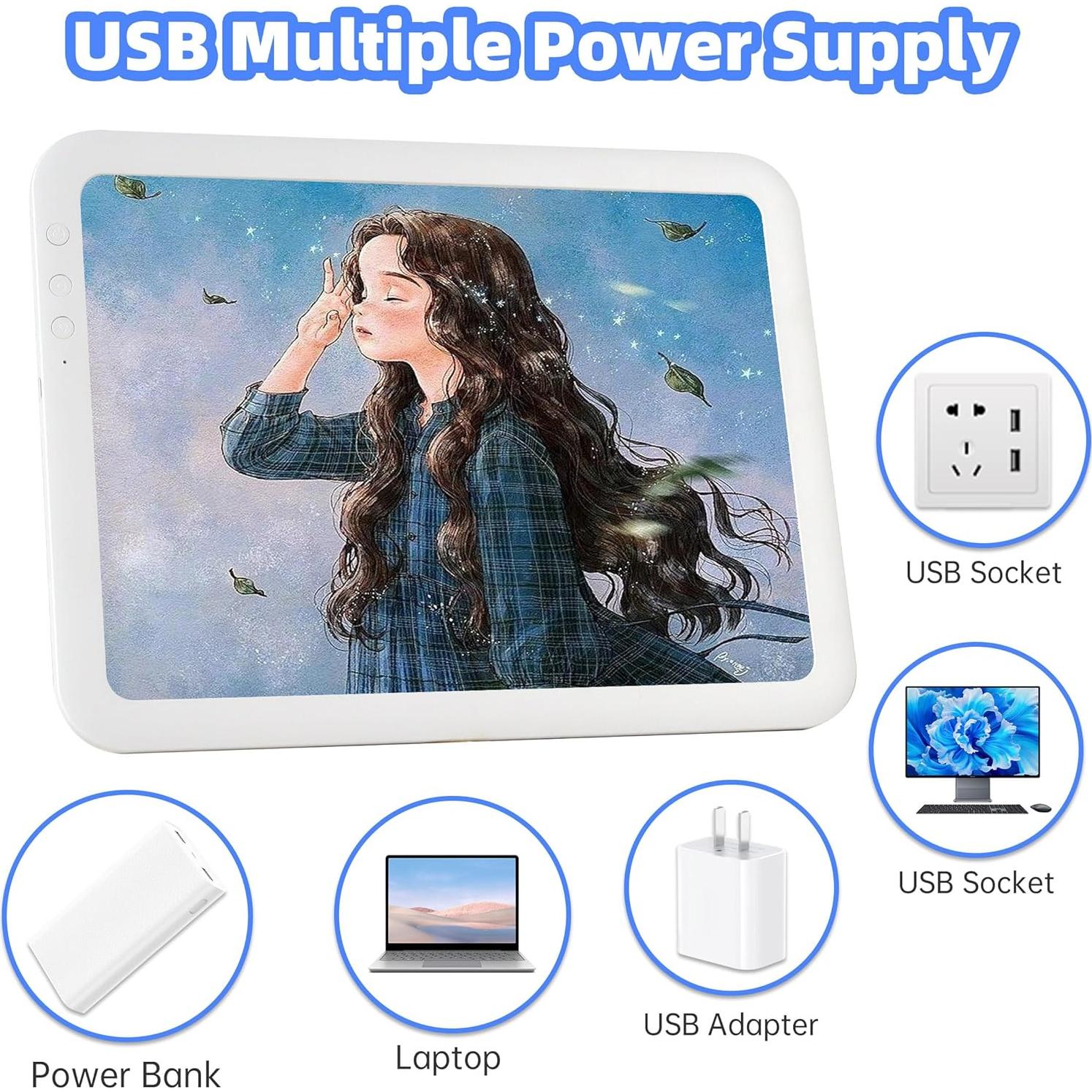 Tableta de Luz Mlife A4 Recargable Verde Claro 8860 Lux