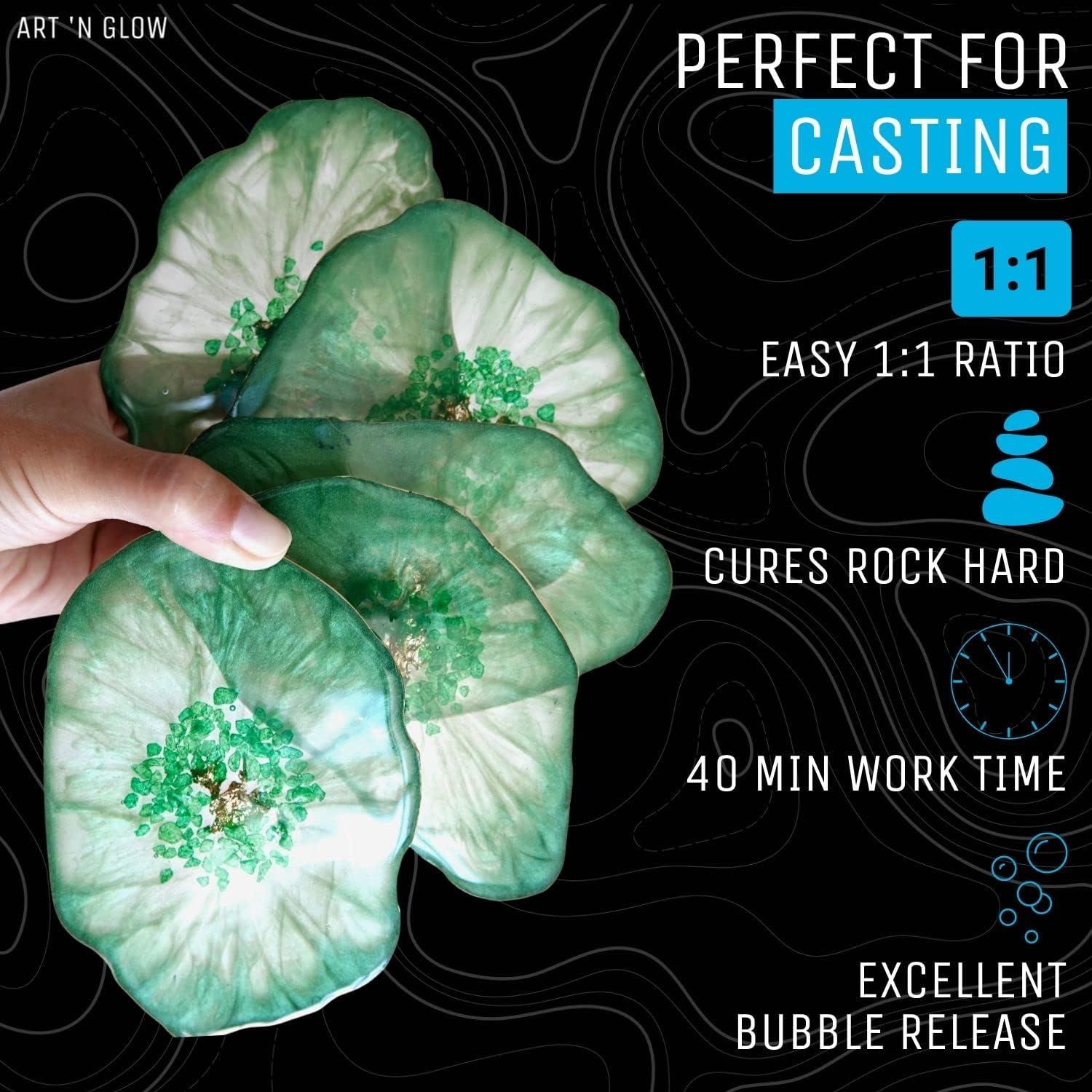 Resina Epóxica Art 'N Glow 1 Galón Transparente - Resistente UV