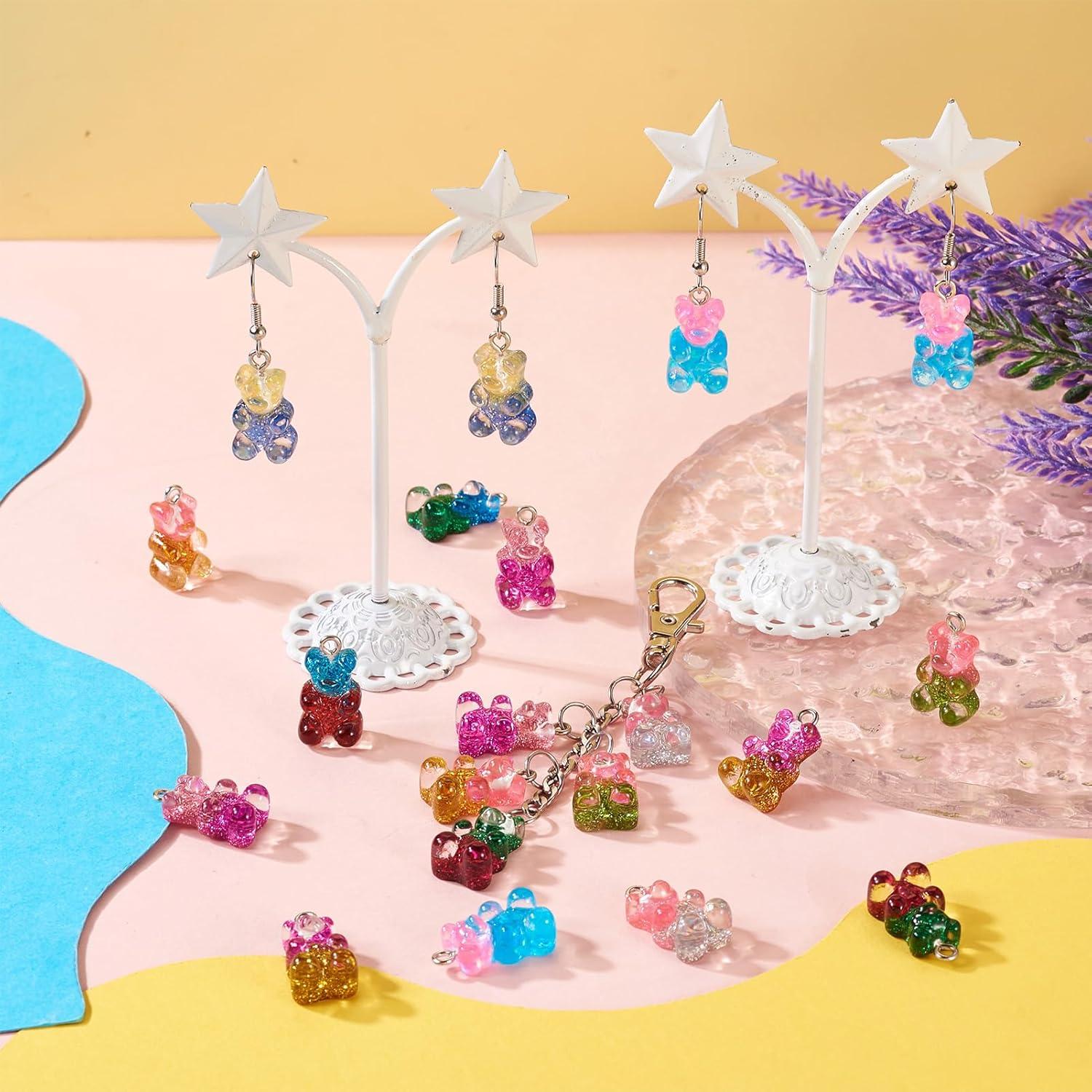 20 Piezas Encantos de Oso de Resina Gummy Bear 10 Colores