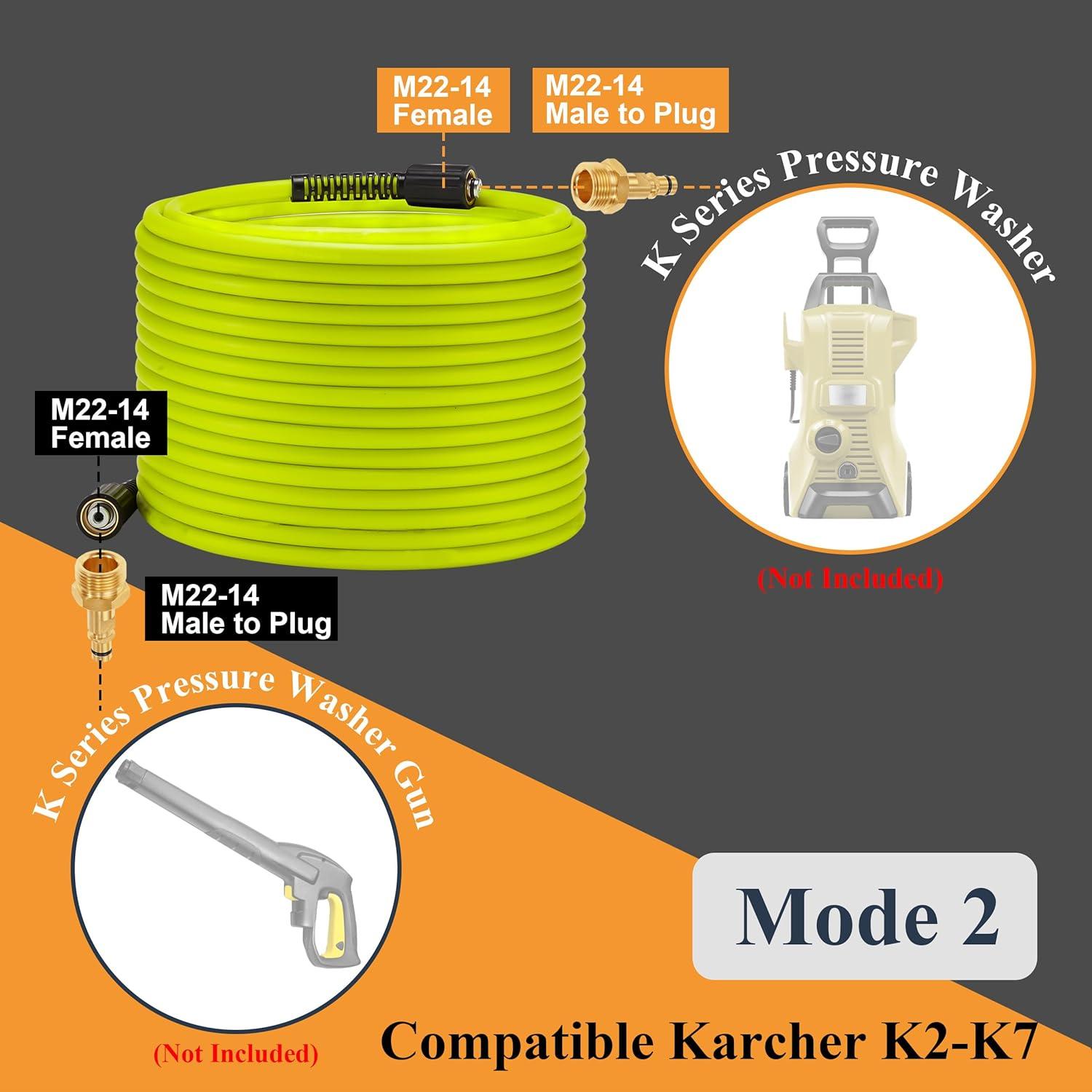 Manguera de Lavadora a Presión M MINGLE 15.24 m 3600 PSI