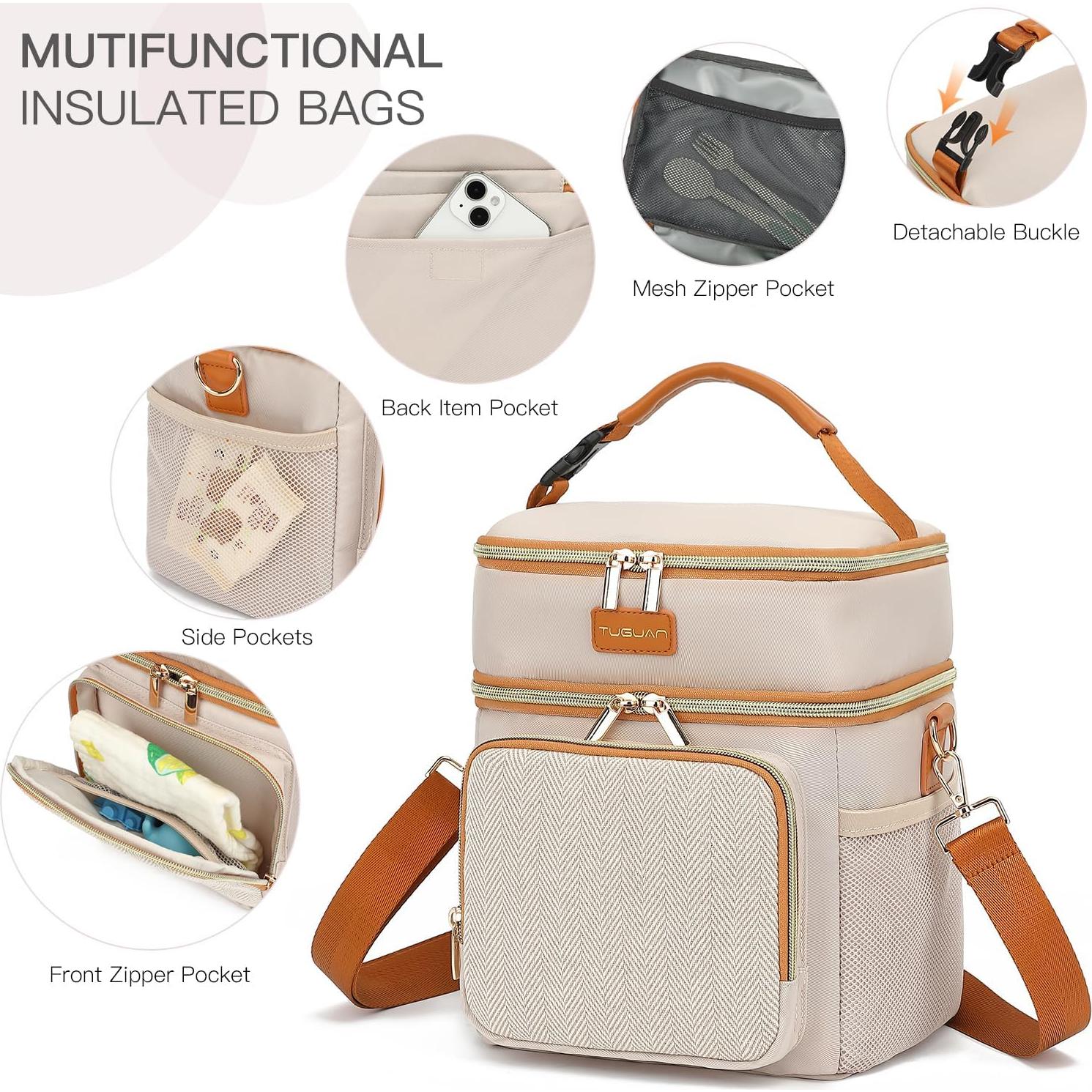Bolsa de Enfriamiento TUGUAN para Leche Materna 18L Beige