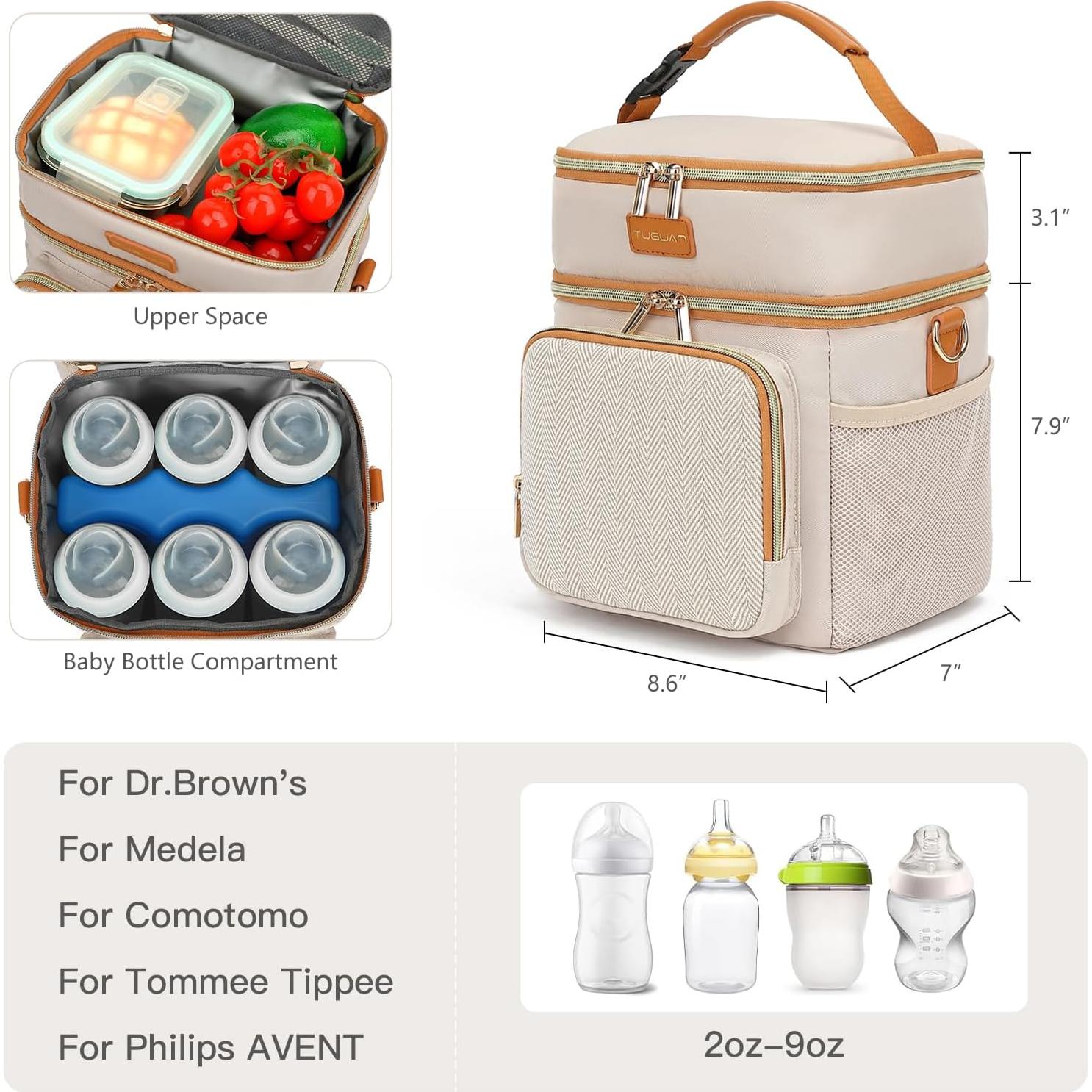 Bolsa de Enfriamiento TUGUAN para Leche Materna 18L Beige