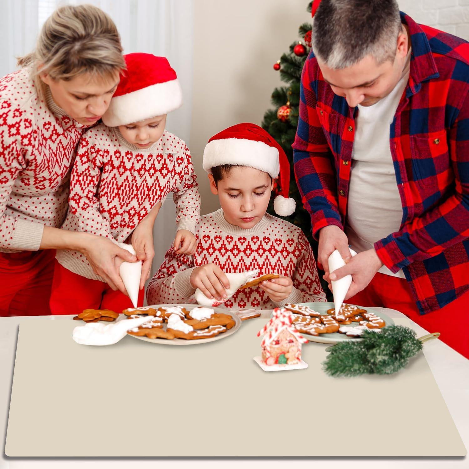 Tapete de Silicona Extra Grande QPIX 90x60cm Beige Antideslizante