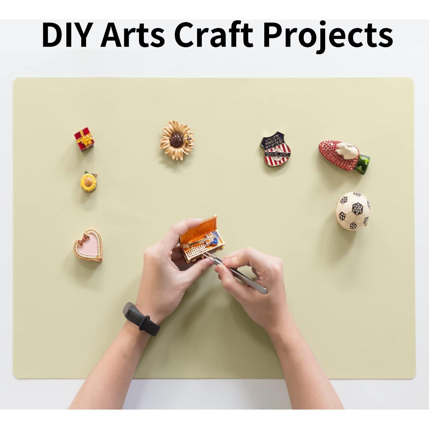 Tapete de Silicona Extra Grande QPIX 90x60cm Beige Antideslizante