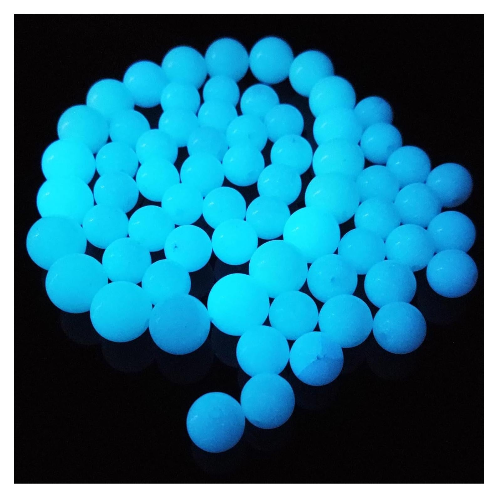 Perlas Brillantes en la Oscuridad TWINKLING 100pcs 6mm Azul