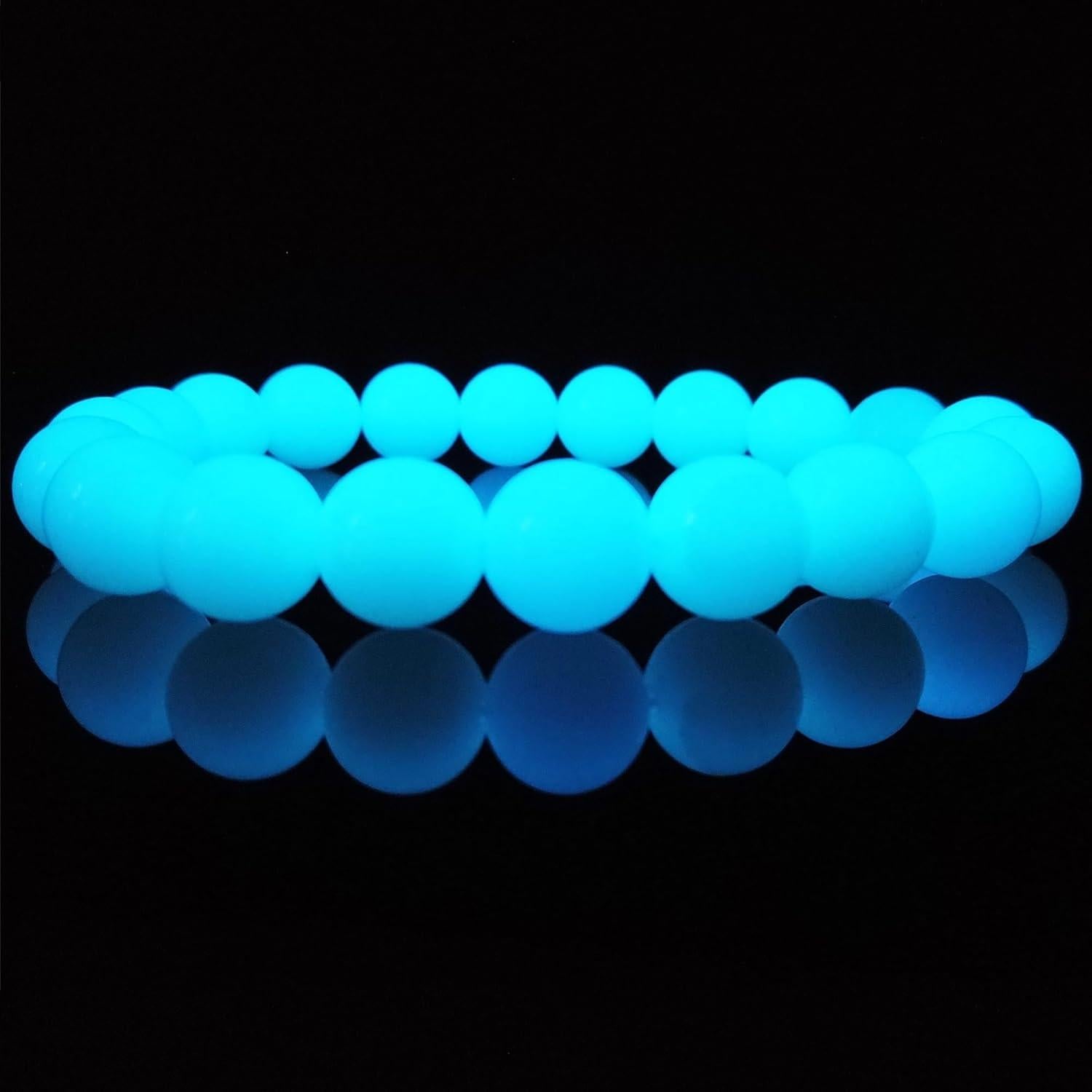 Perlas Brillantes en la Oscuridad TWINKLING 100pcs 6mm Azul