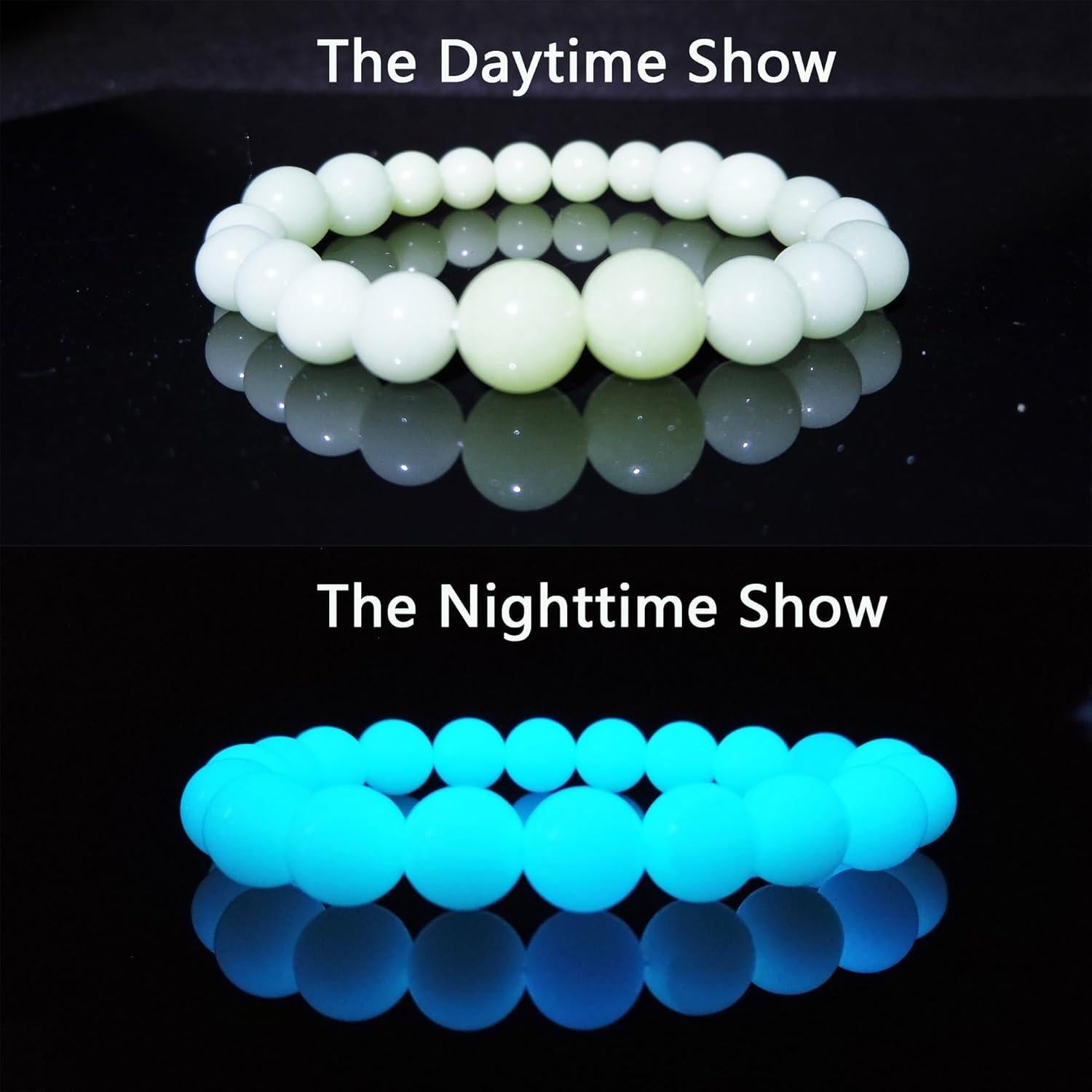 Perlas Brillantes en la Oscuridad TWINKLING 100pcs 6mm Azul