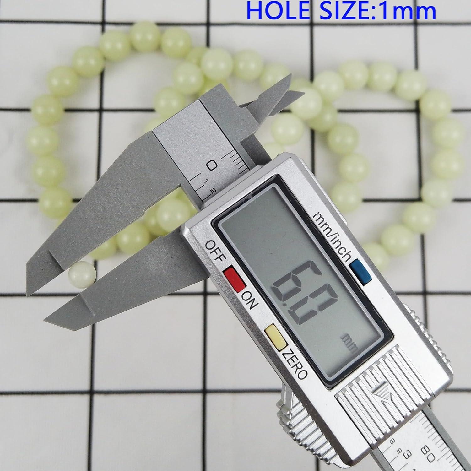 Perlas Brillantes en la Oscuridad TWINKLING 100pcs 6mm Azul