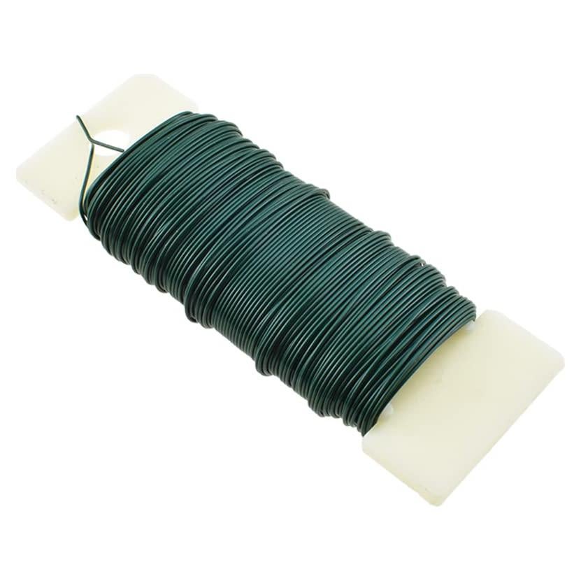 Alambre Floral Metálico HAHIYO Verde 22 Gauge 35 Metros para Manualidades