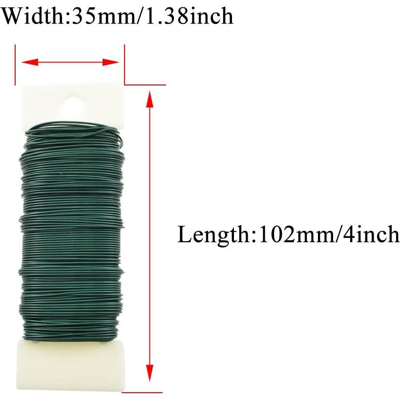 Alambre Floral Metálico HAHIYO Verde 22 Gauge 35 Metros para Manualidades