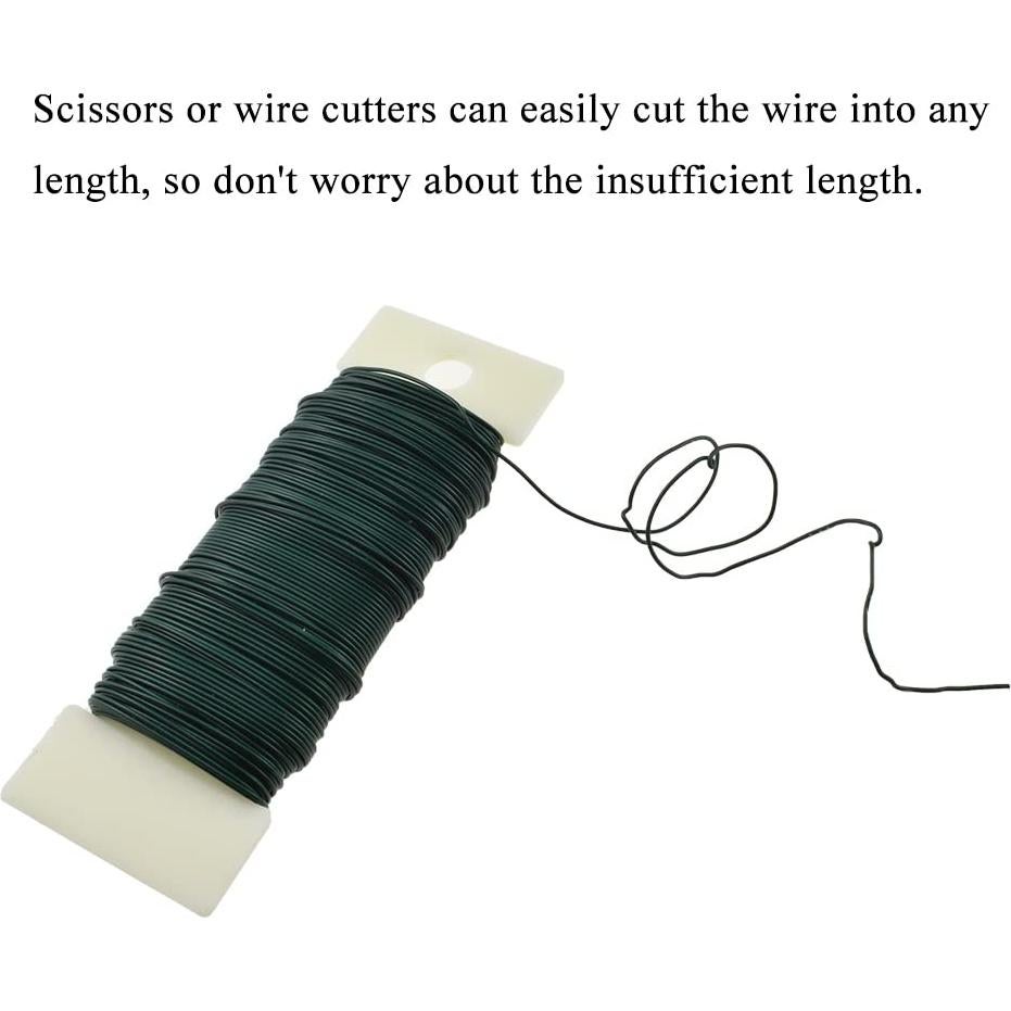 Alambre Floral Metálico HAHIYO Verde 22 Gauge 35 Metros para Manualidades