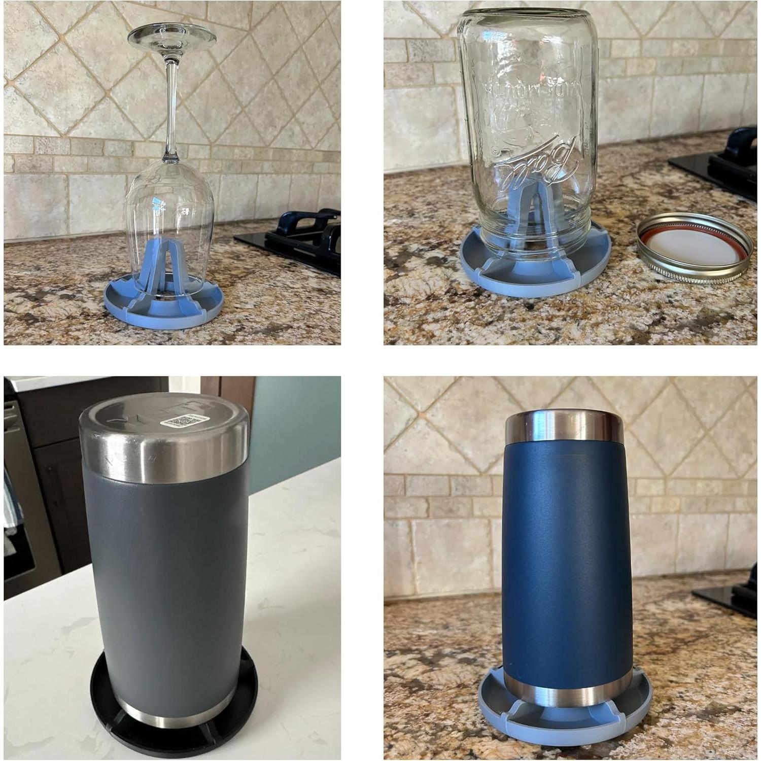 Soporte para Secado de Botellas PIYFVX Negro Apilable 11.43x7.62cm