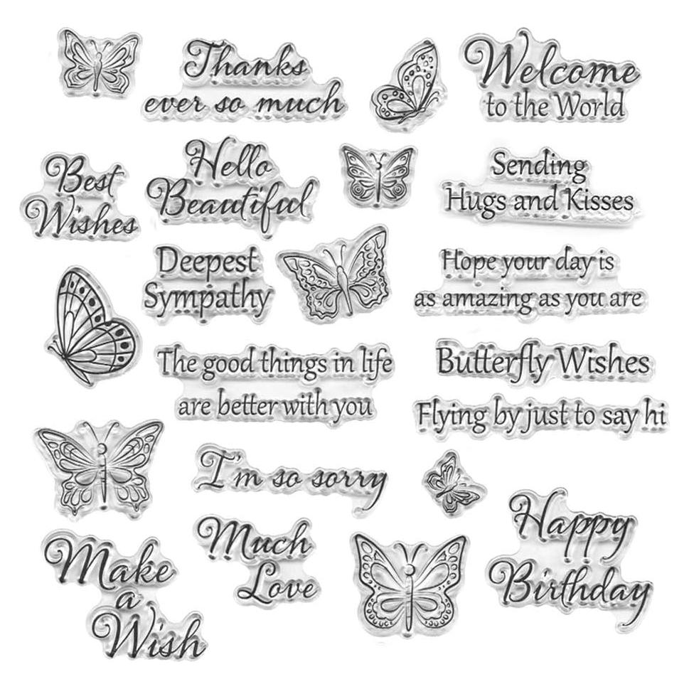 Sellos Transparentes de Silicona ABTOLS para Tarjetas DIY