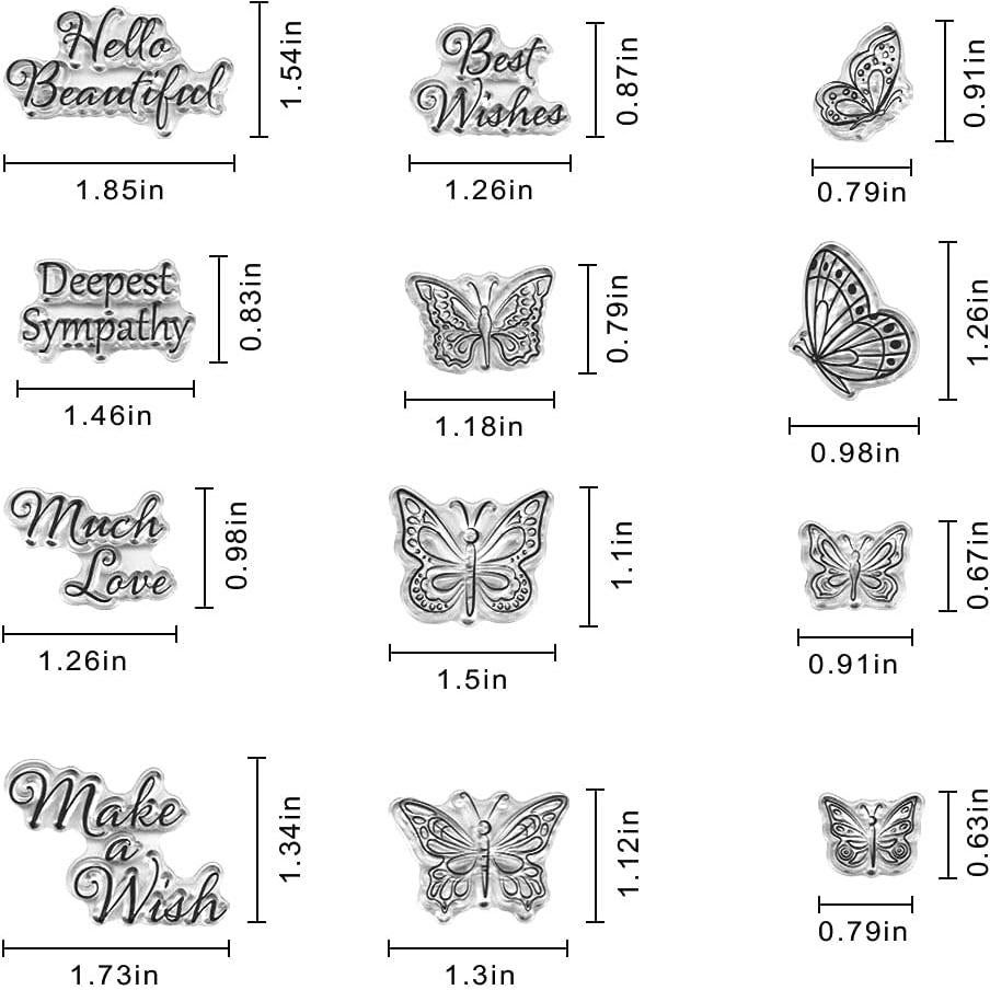 Sellos Transparentes de Silicona ABTOLS para Tarjetas DIY