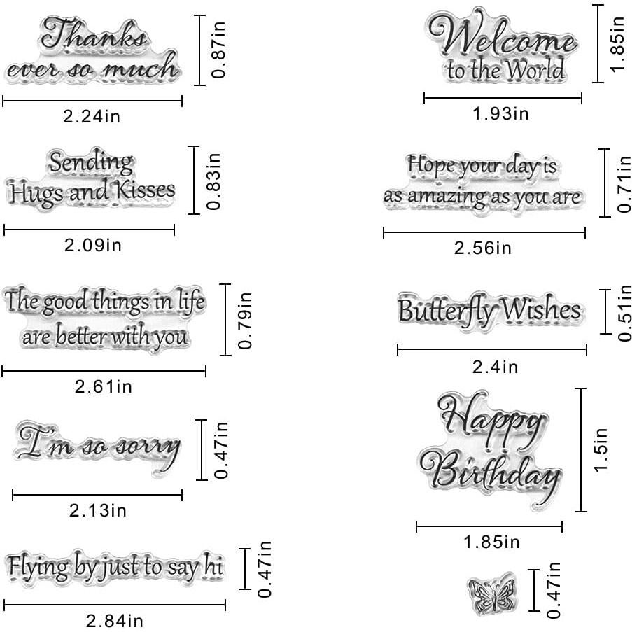 Sellos Transparentes de Silicona ABTOLS para Tarjetas DIY