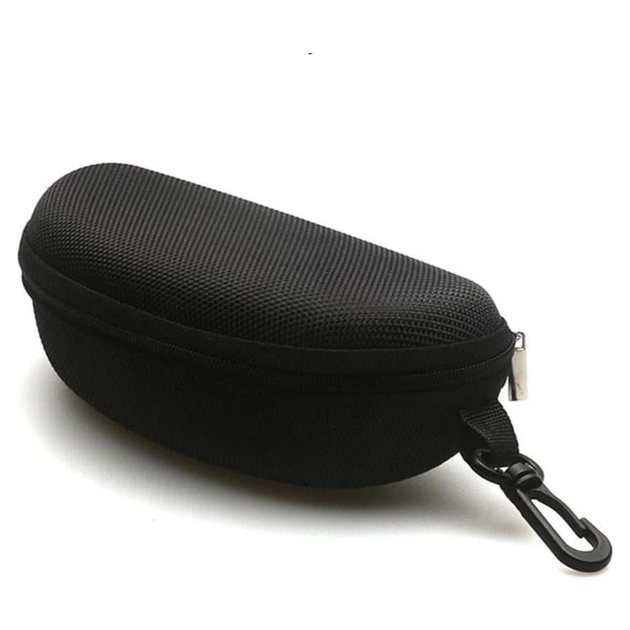 Estuche rígido para gafas de sol EVA negro con cremallera