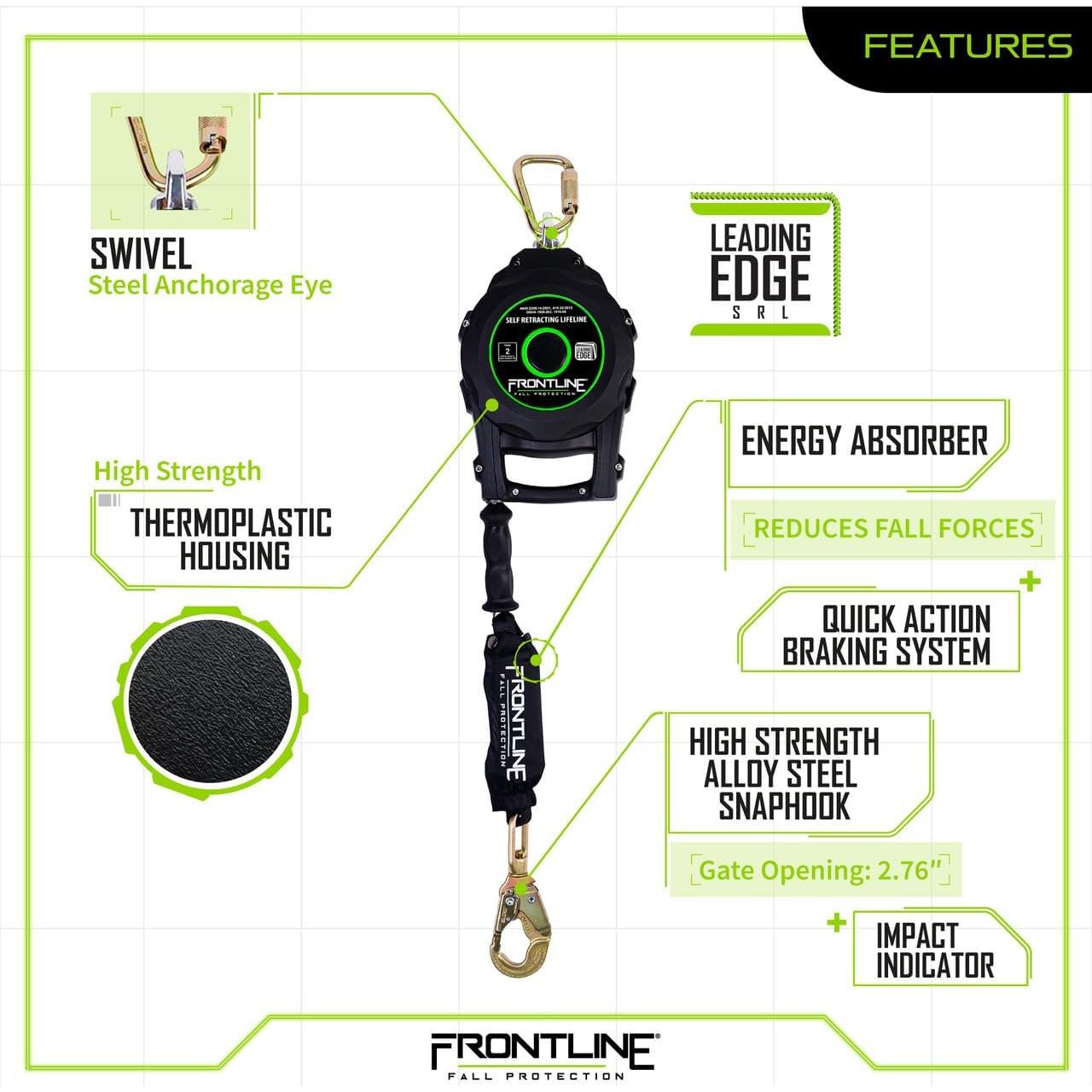 SRL 9.14 m Frontline RPW-PARENT con Asa Ergonómica y Alta Resistencia