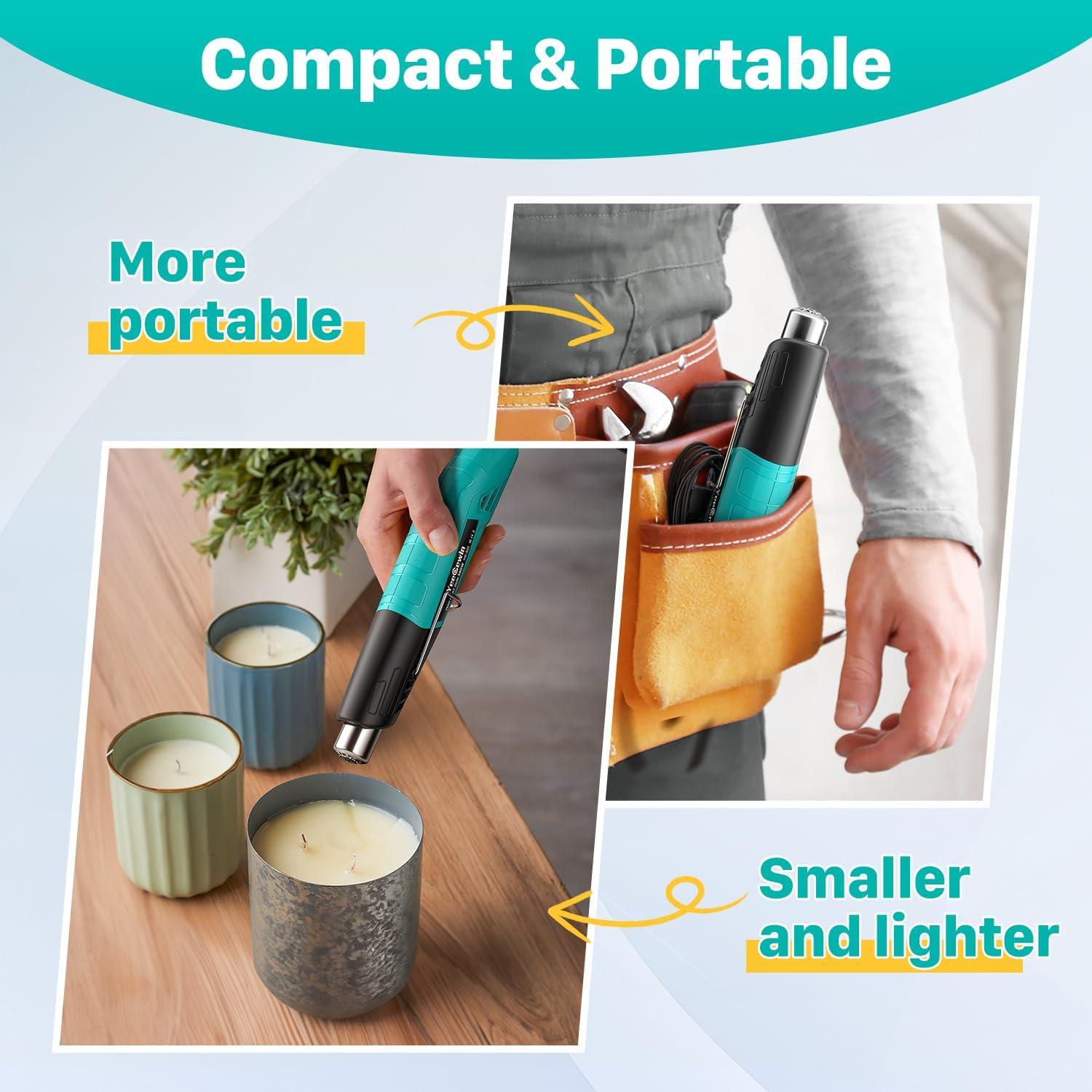 Pistola de Calor Mini 380W Yeegewin Doble Temperatura 249-455°C