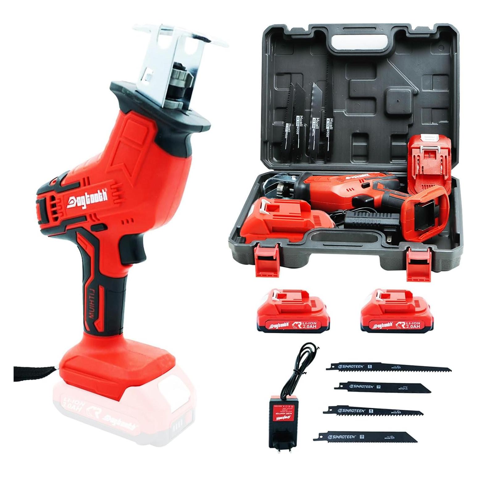 Sierra Recíproca Inalámbrica Dogtooth 21V Compacta con 2 Baterías