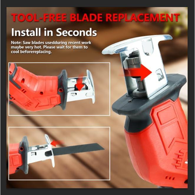 Sierra Recíproca Inalámbrica Dogtooth 21V Compacta con 2 Baterías