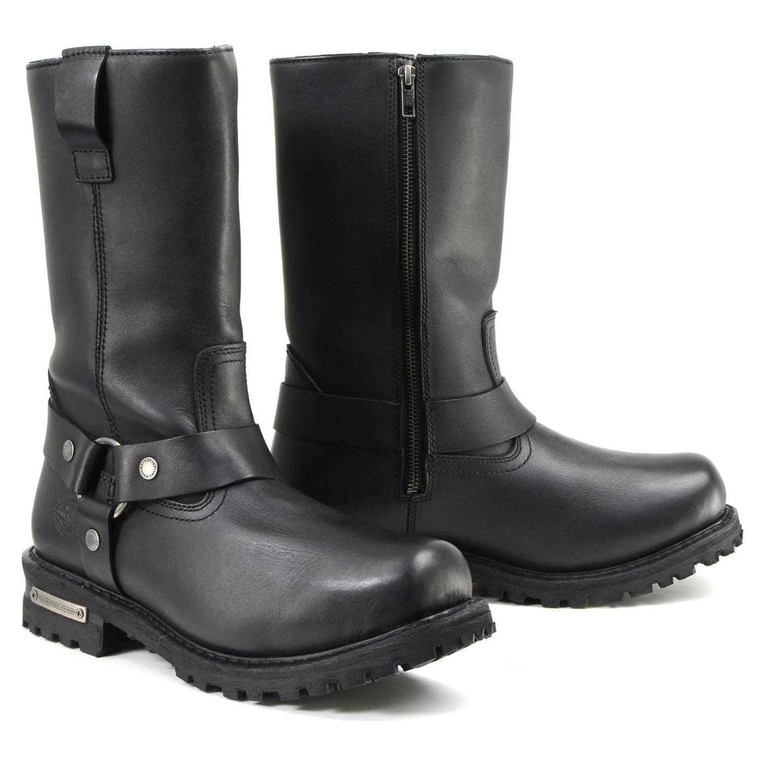 Botas Impermeables Negras Milwaukee Leather 11" Cuadradas 7 Ancho