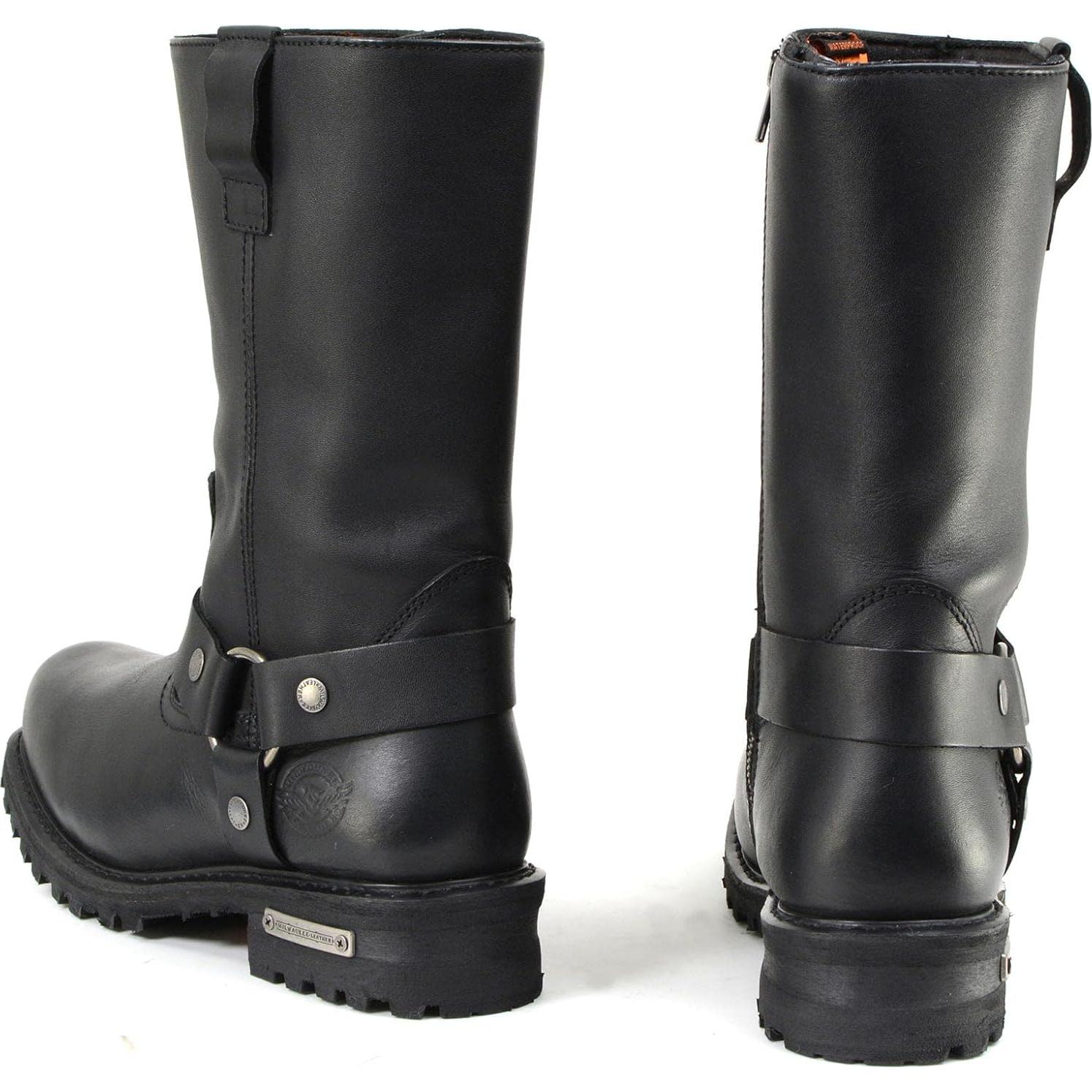 Botas Impermeables Negras Milwaukee Leather 11" Cuadradas 7 Ancho