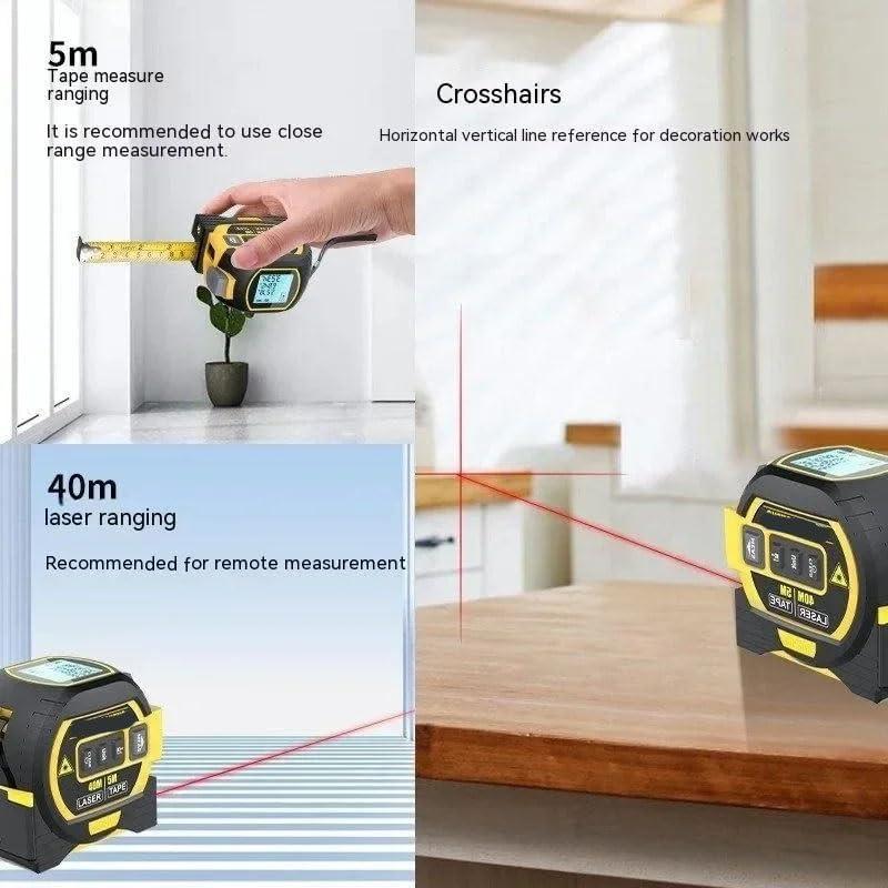 Cinta Métrica Digital 3-en-1 TYGHBN 5m Pantalla LED Azul