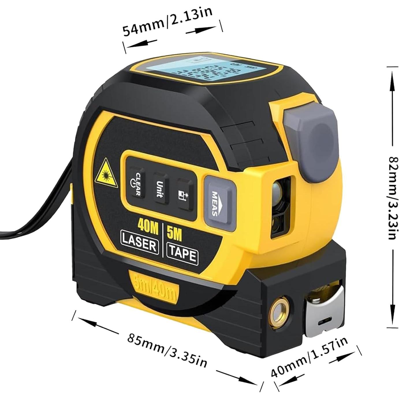 Cinta Métrica Digital 3-en-1 TYGHBN 5m Pantalla LED Azul