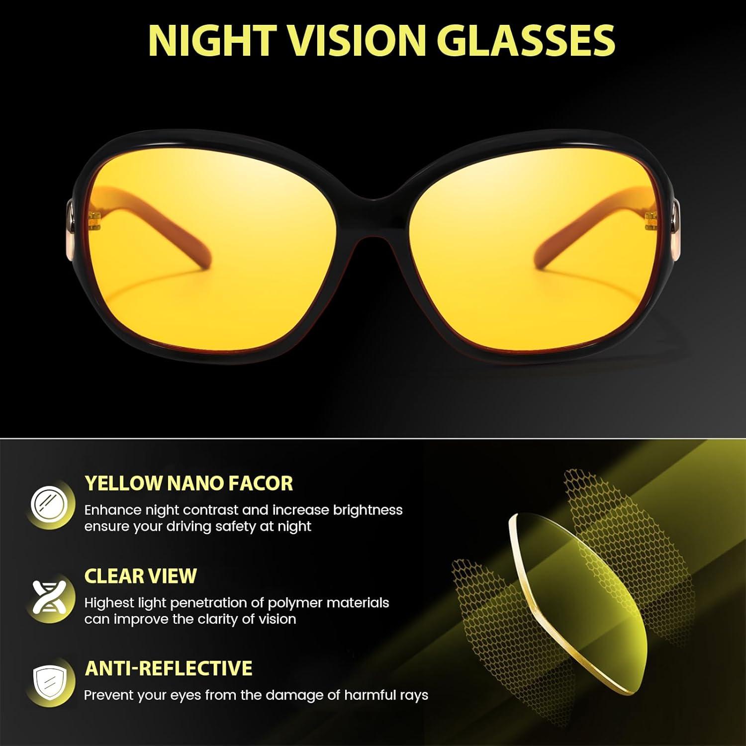 Gafas de Visión Nocturna TJUTR Lente Amarilla Polarizada