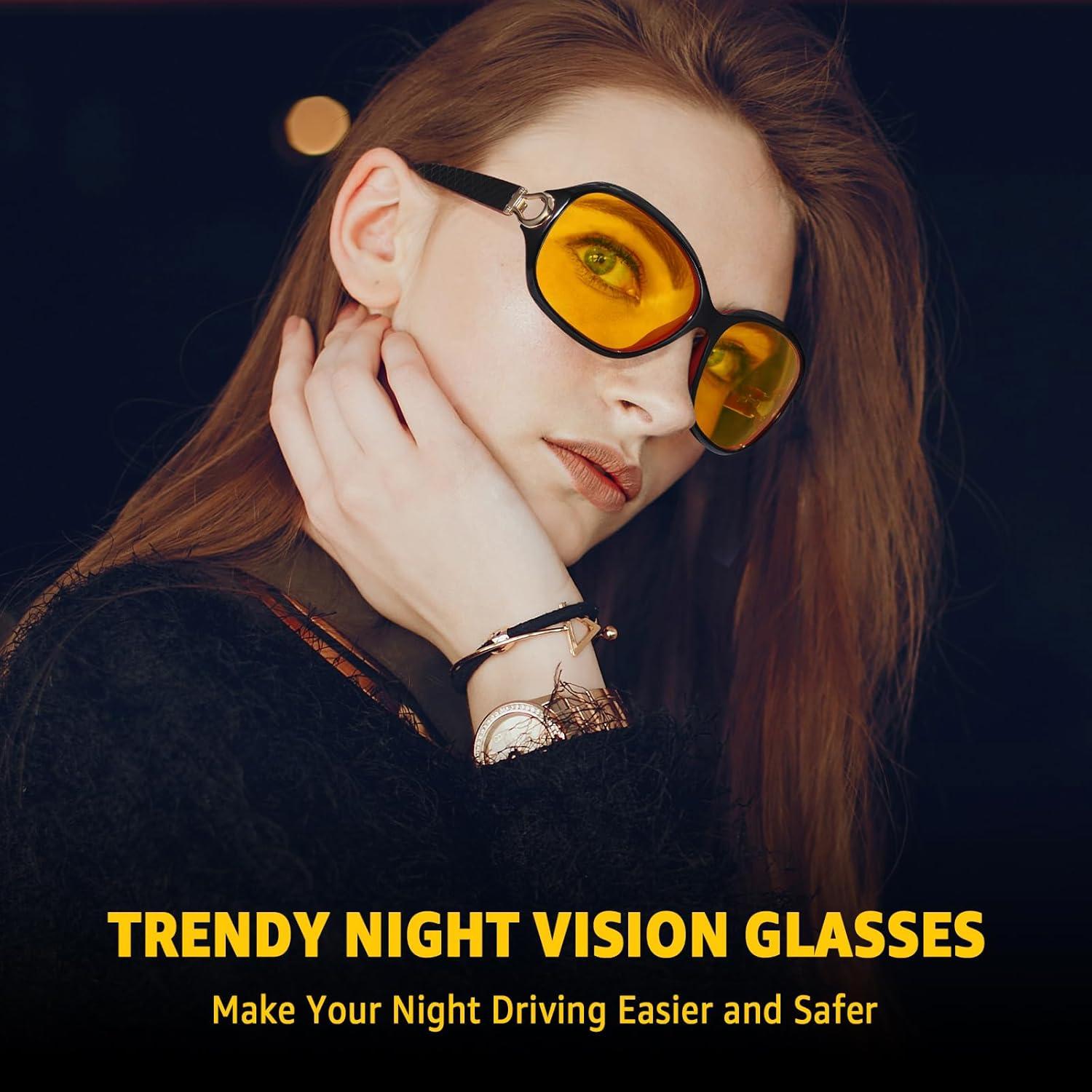 Gafas de Visión Nocturna TJUTR Lente Amarilla Polarizada