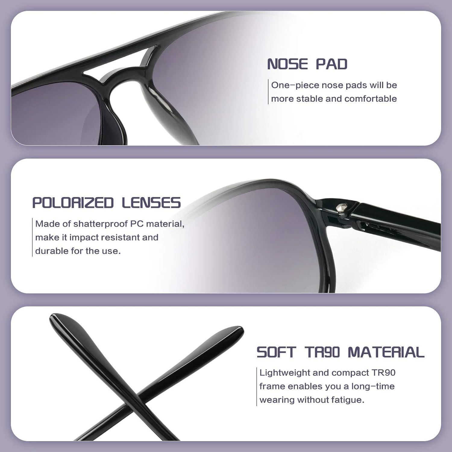 Gafas de sol polarizadas FONHCOO para niños 5-12 años UV400