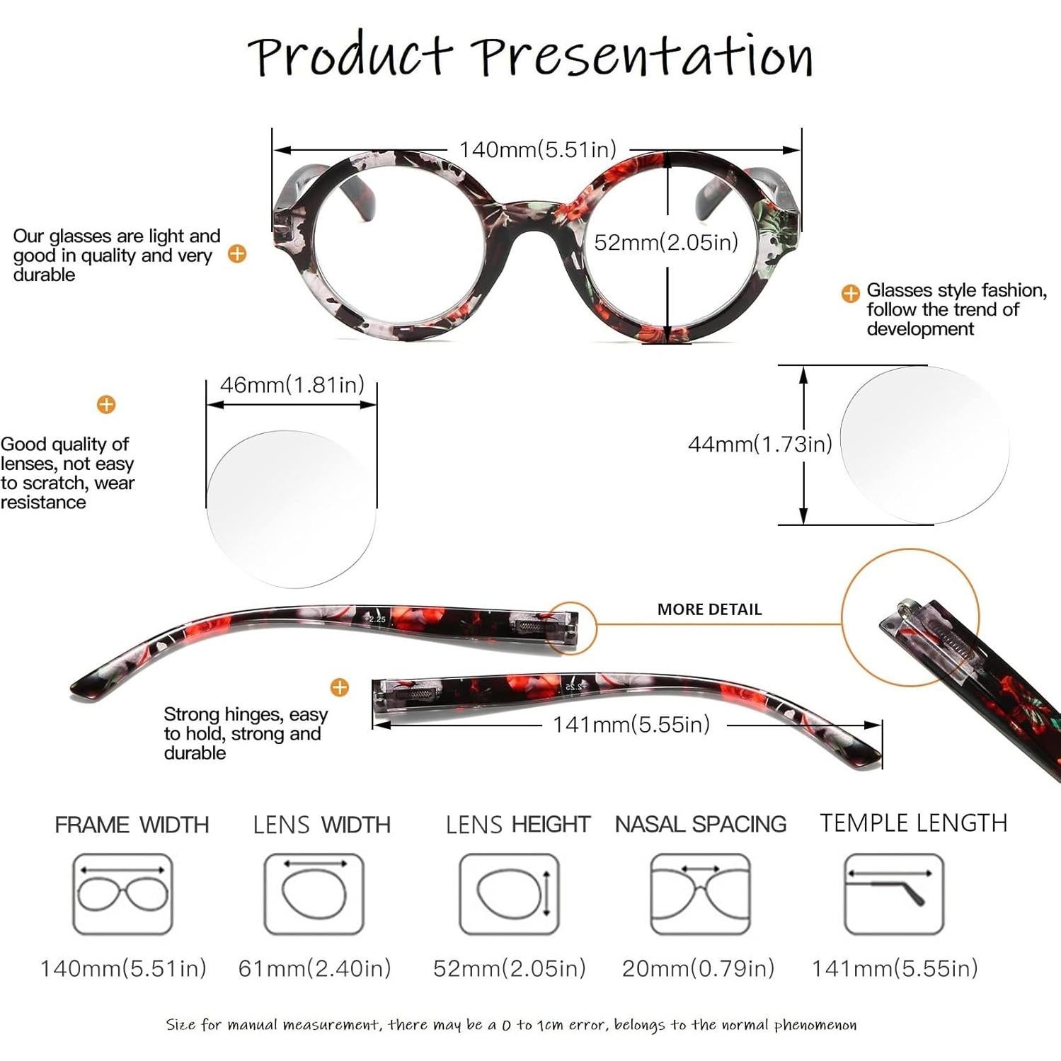 Gafas de Lectura Antirreflejo 100 CLÁSICO Floral 0.0x