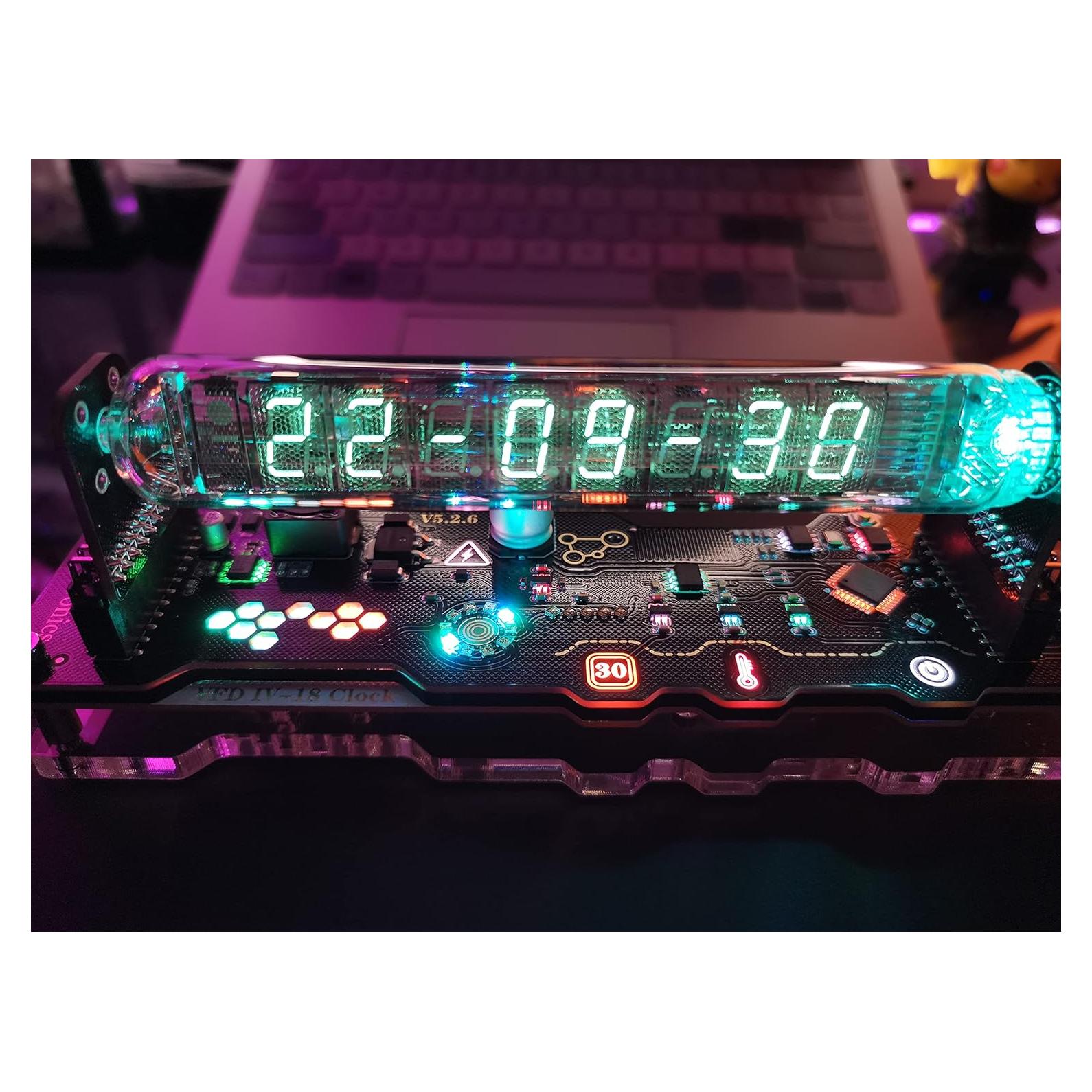 Reloj de tubo fluorescente TPHRAVAL IN18 vintage RGB