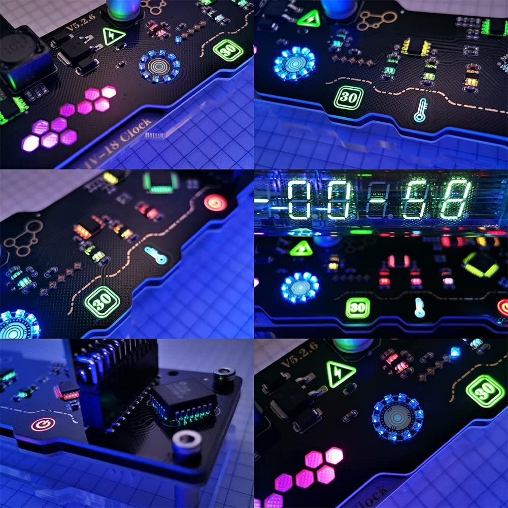 Reloj de tubo fluorescente TPHRAVAL IN18 vintage RGB