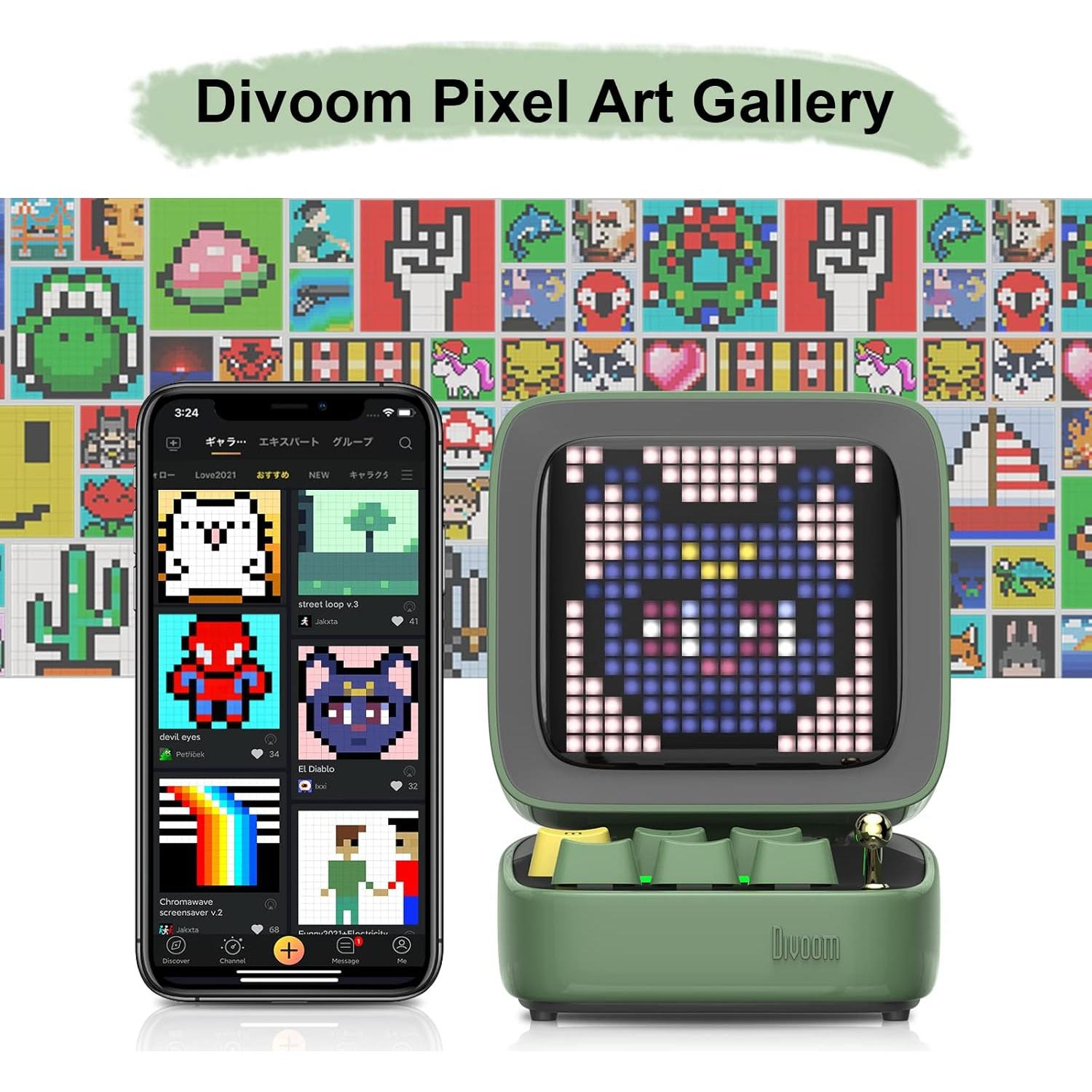 Divoom Ditoo Altavoz LED Bluetooth Retro 10W Verde