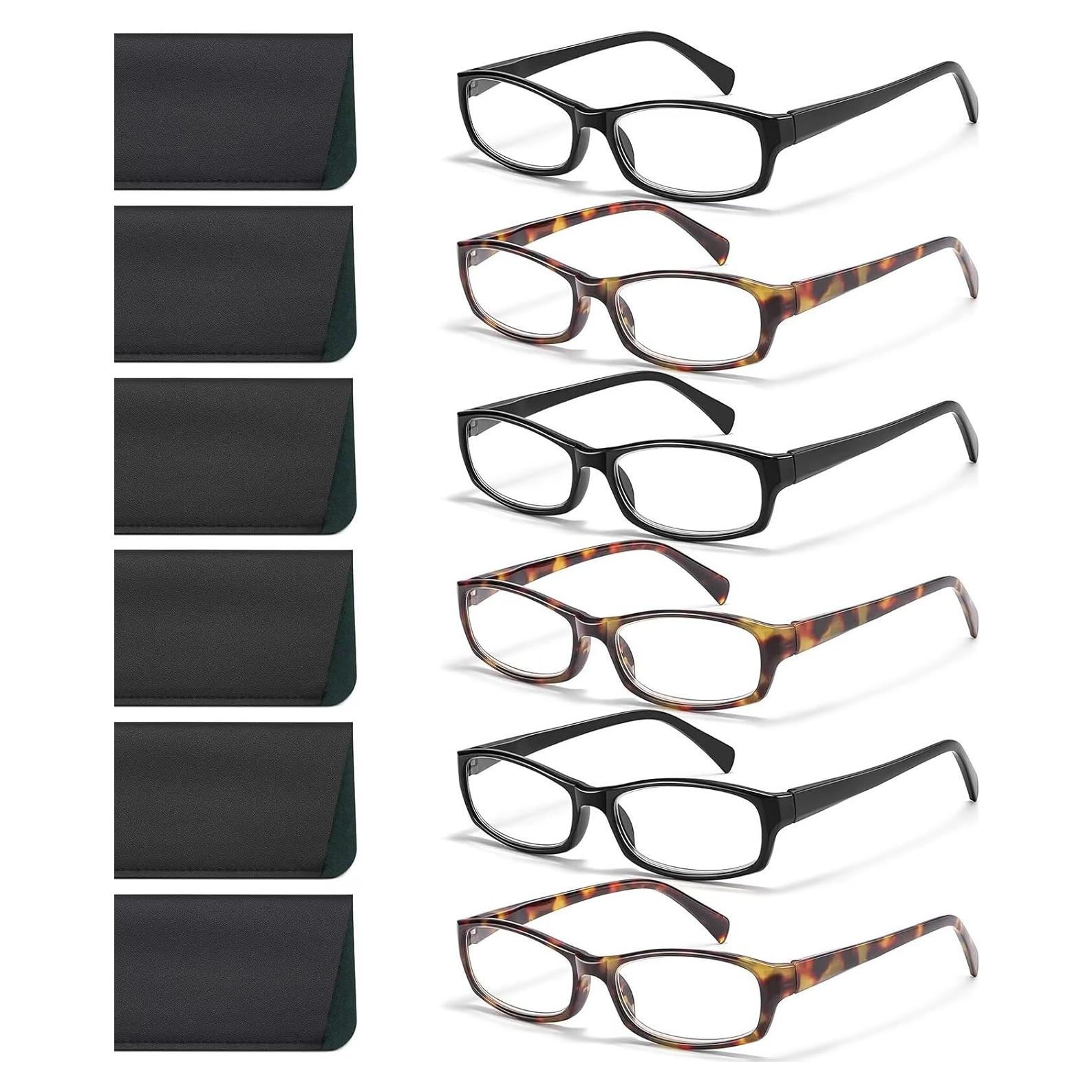 Gafas de lectura Gaoye 6 pares con protección luz azul 4.0x