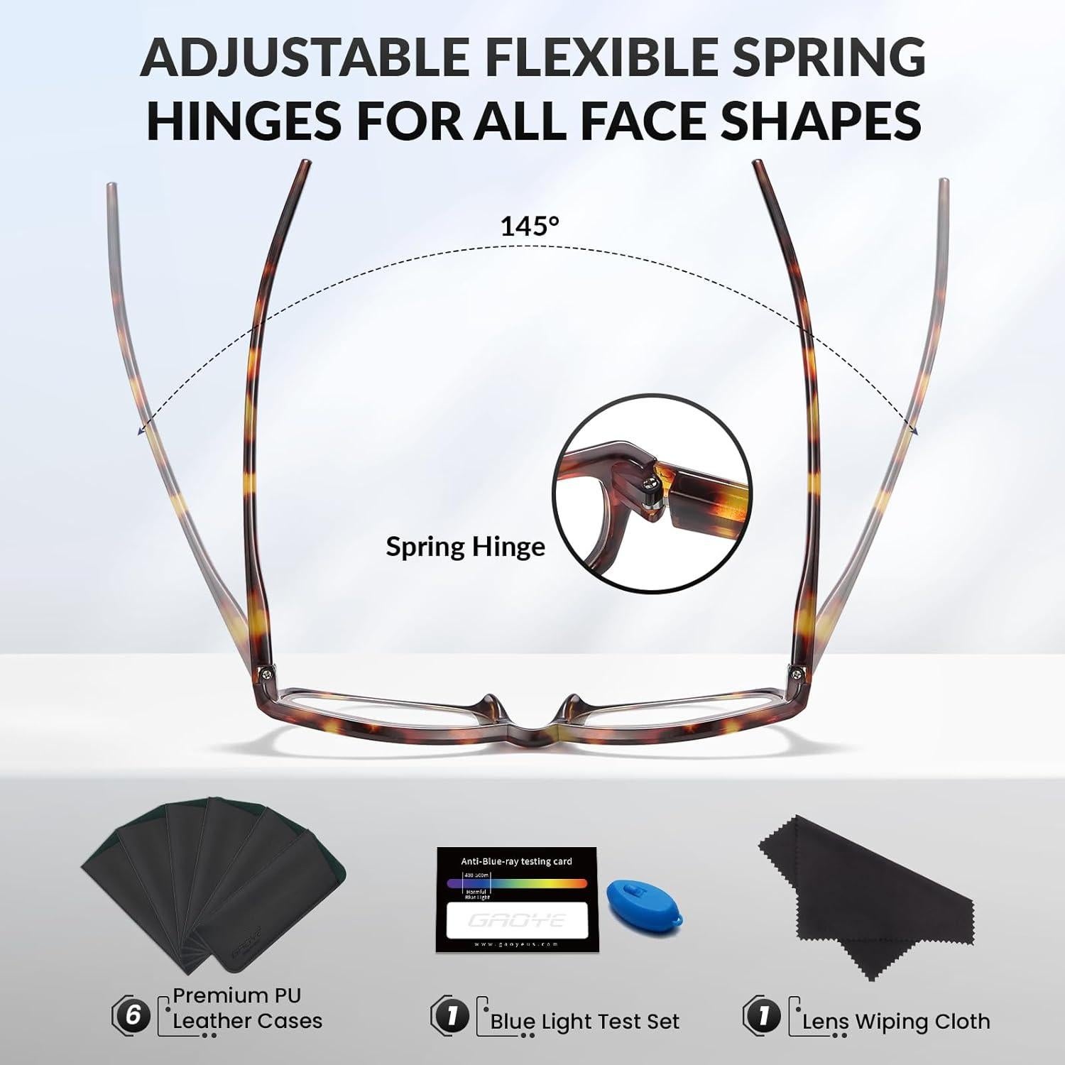 Gafas de lectura Gaoye 6 pares con protección luz azul 4.0x