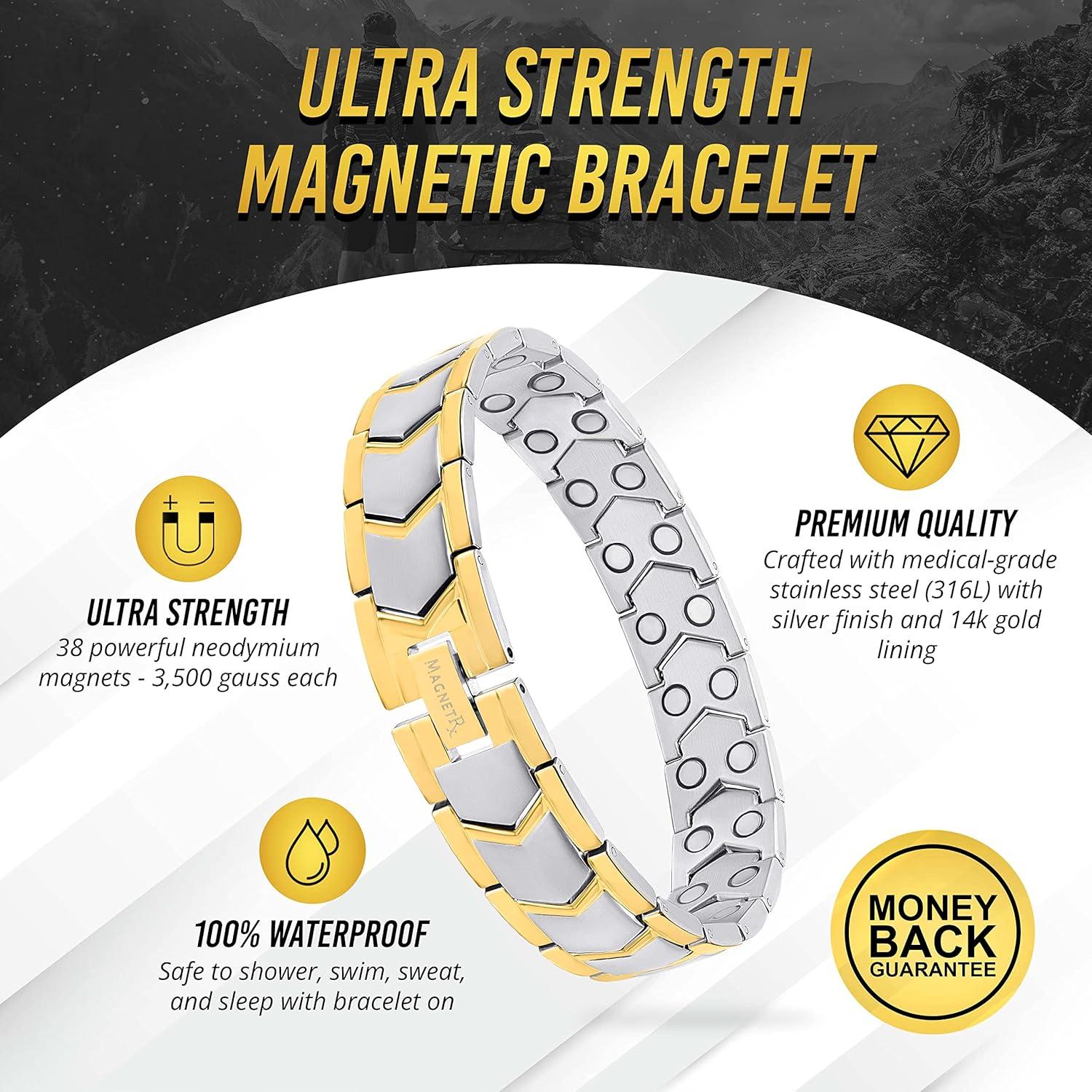 Pulsera Magnética MagnetRX de Acero Inoxidable Ajustable