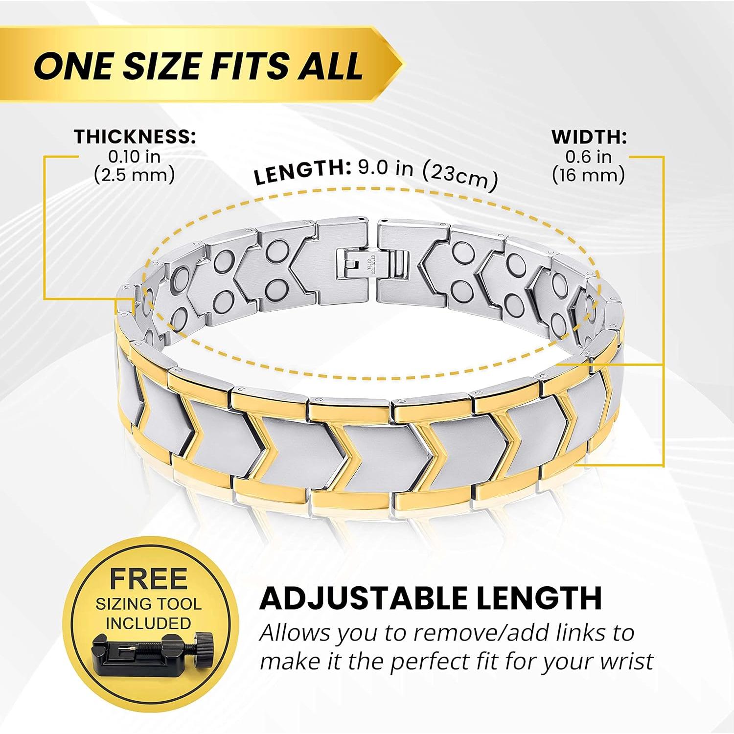 Pulsera Magnética MagnetRX de Acero Inoxidable Ajustable