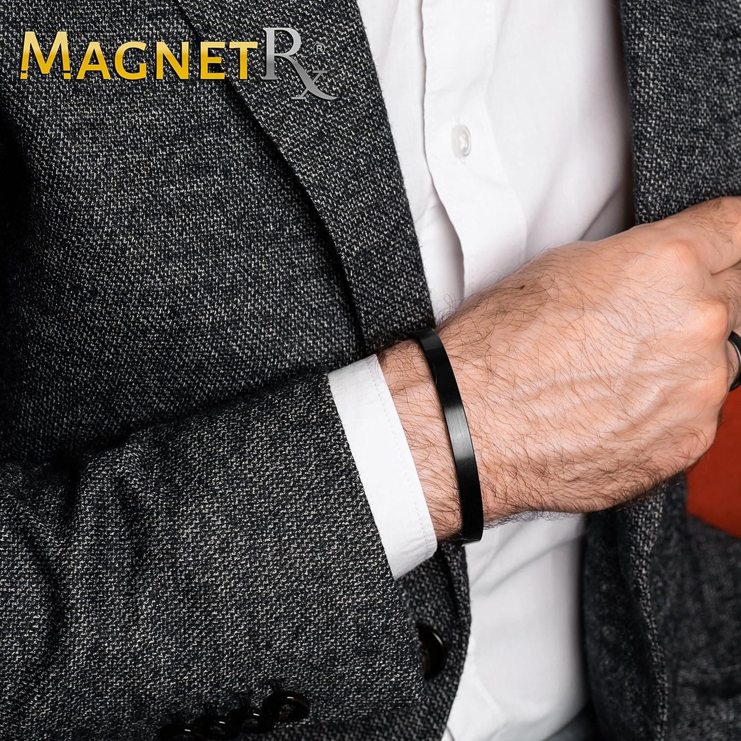 Pulsera Magnética MagnetRX para Hombres - Negro Mediana