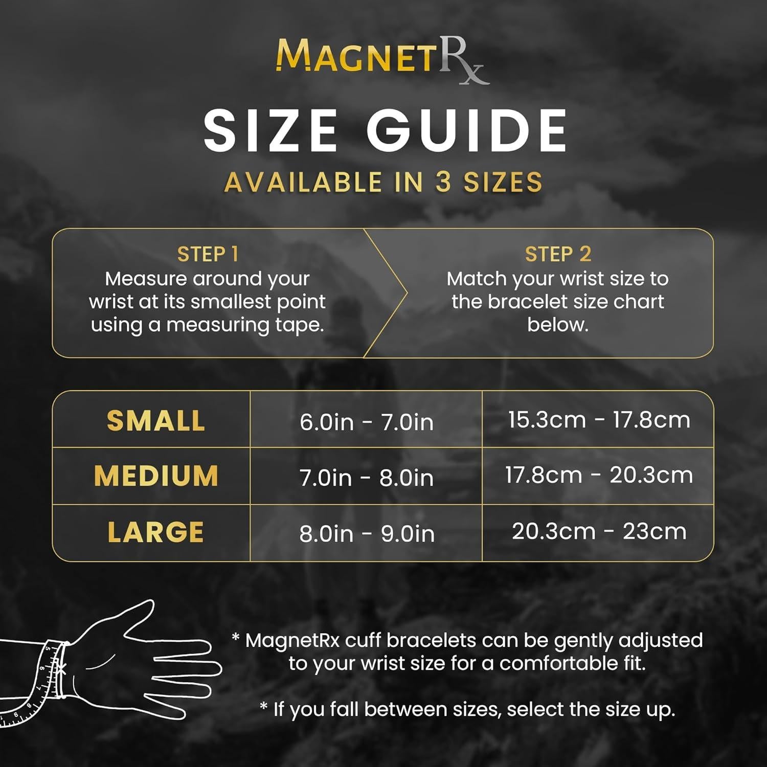 Pulsera Magnética MagnetRX para Hombres - Negro Mediana