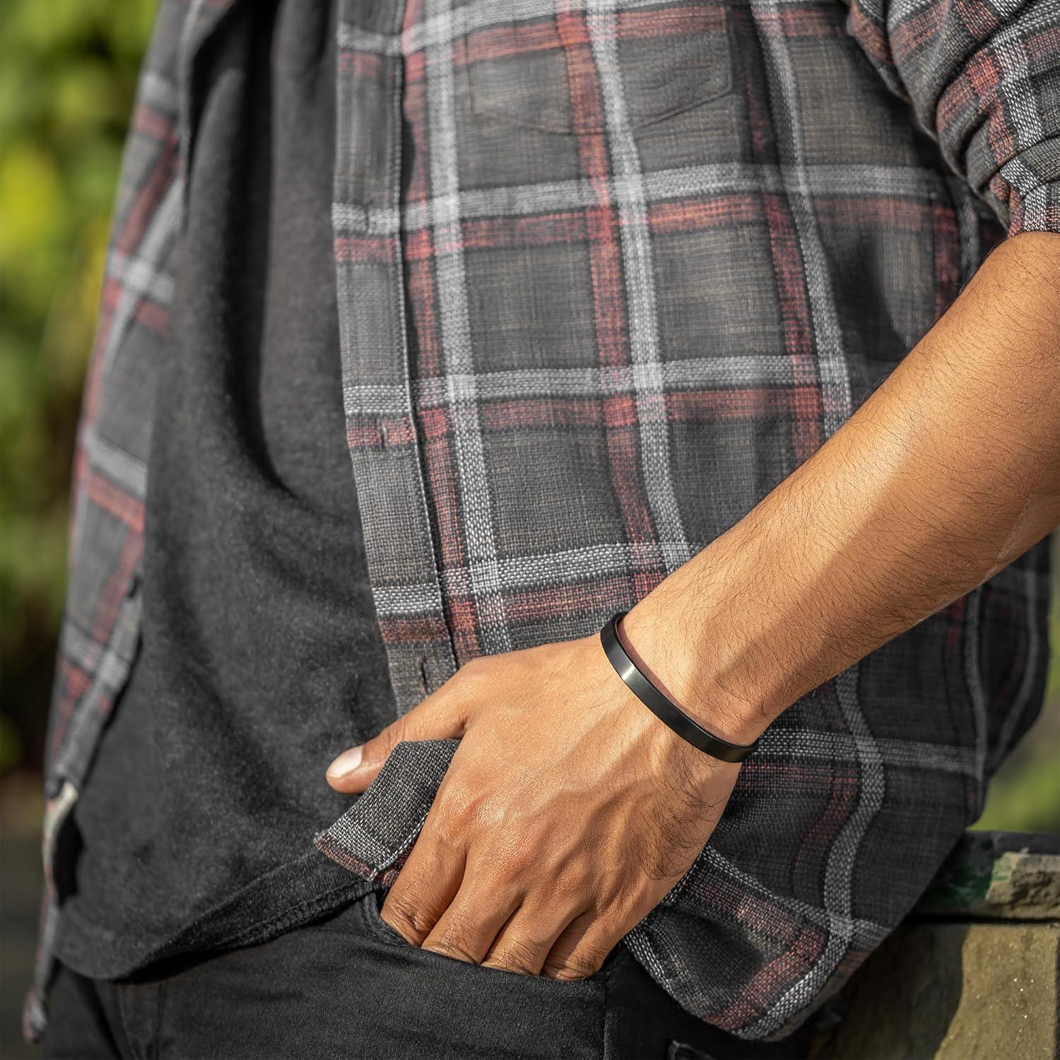 Pulsera Magnética MagnetRX para Hombres - Negro Mediana