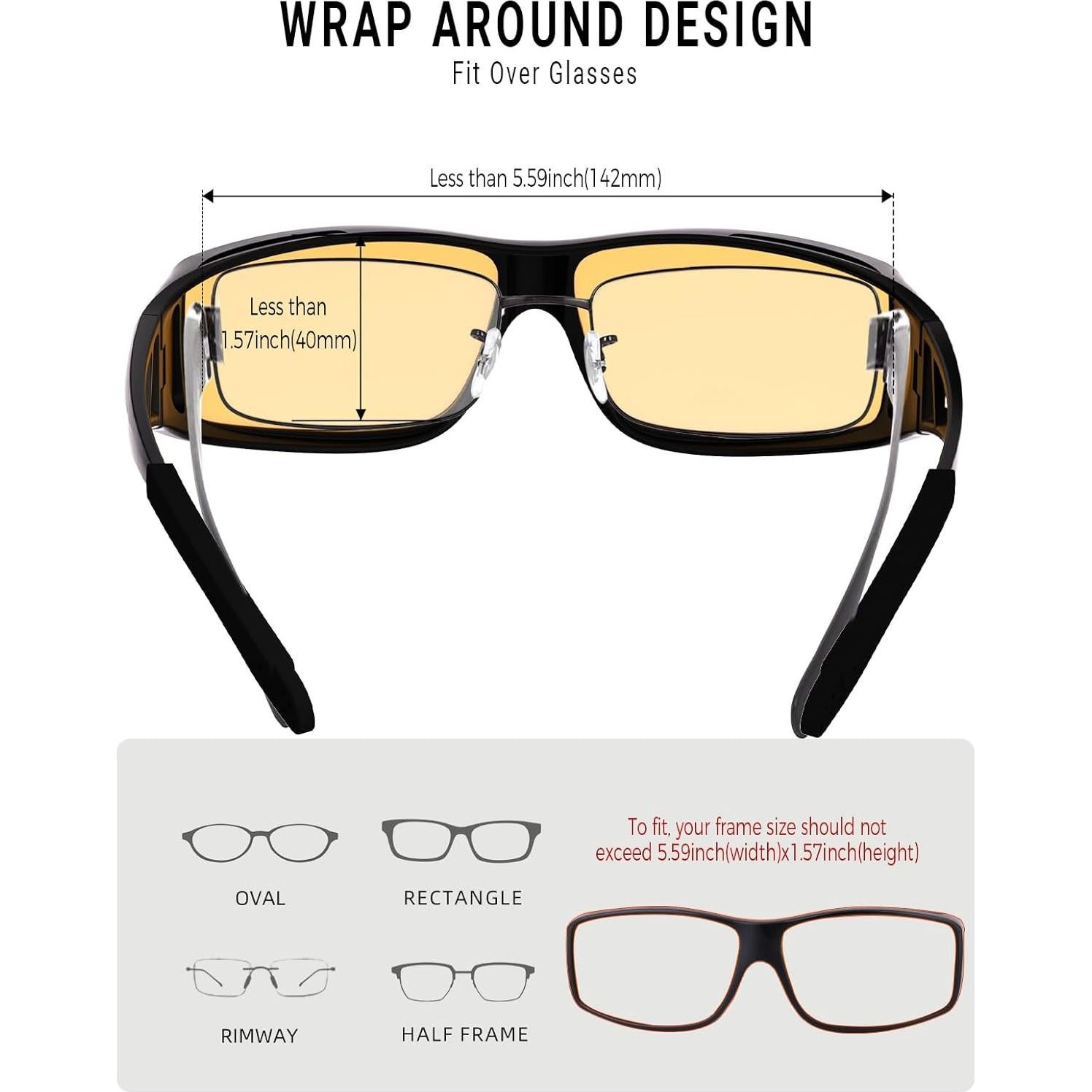 Gafas de Sol FIMOSON Polarizadas Visión Nocturna Amarilla