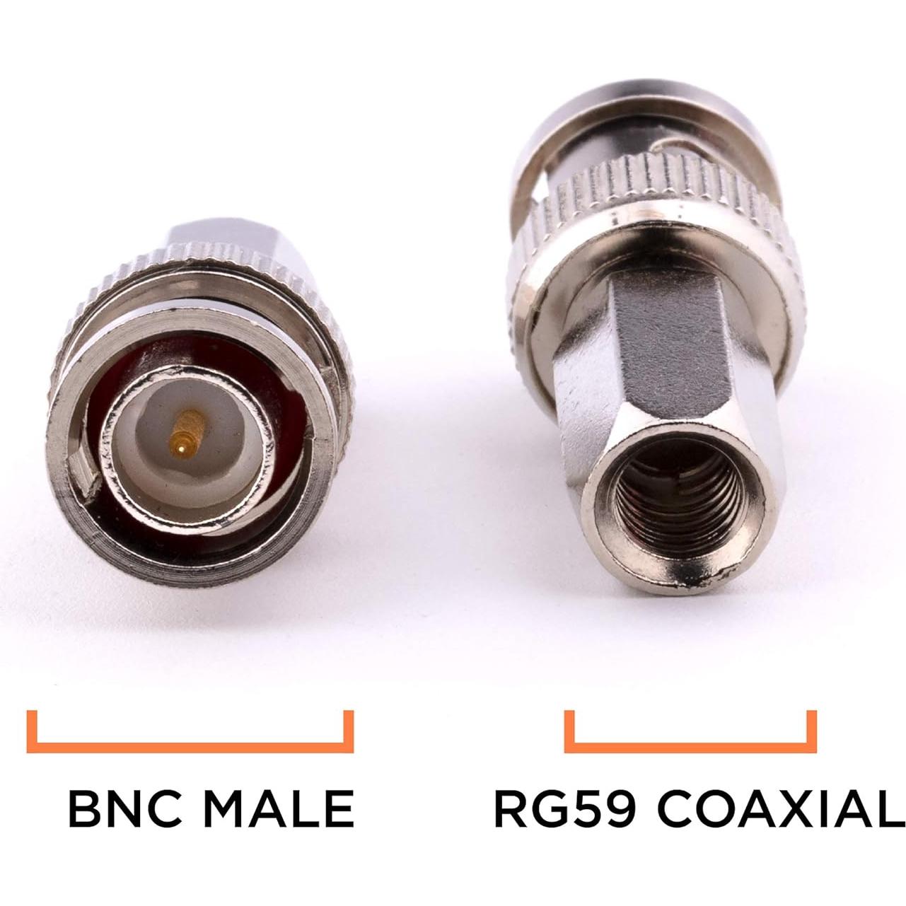 Conectores BNC Enroscar EL CIMPLE CO RG59 - Paquete de 4