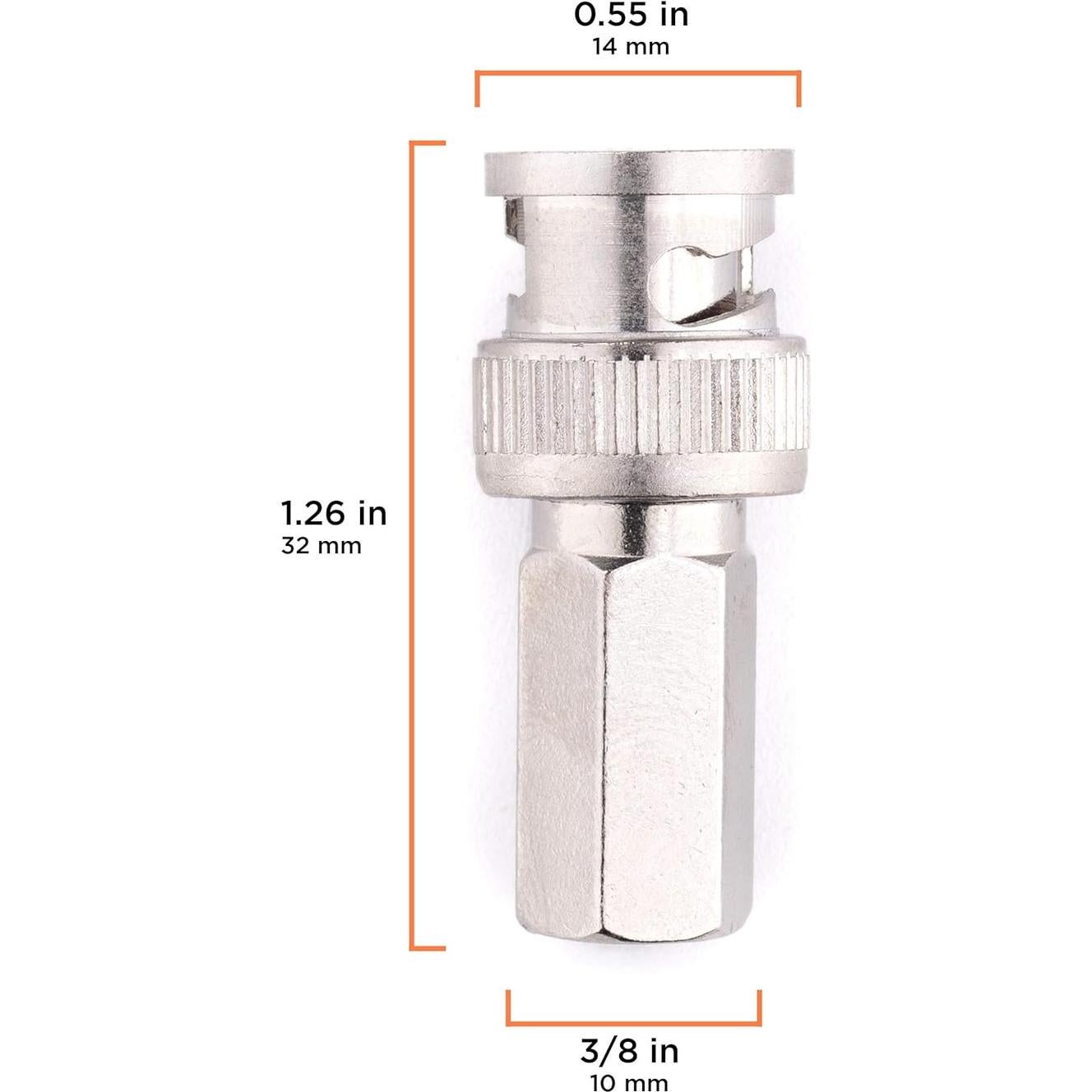 Conectores BNC Enroscar EL CIMPLE CO RG59 - Paquete de 4