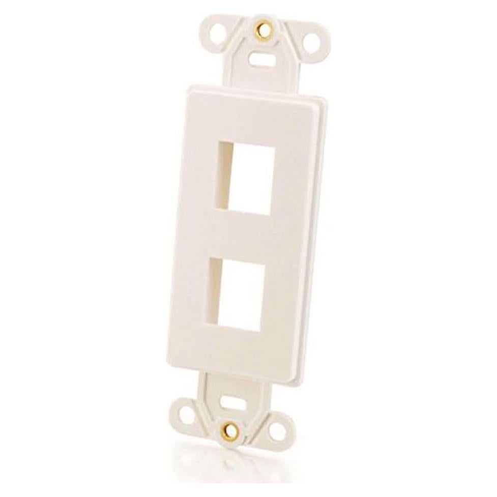 Placa de Pared Keystone 2 Puertos C2G Blanca