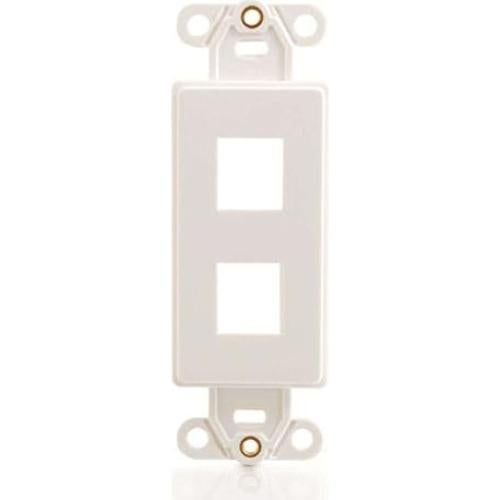 Placa de Pared Keystone 2 Puertos C2G Blanca